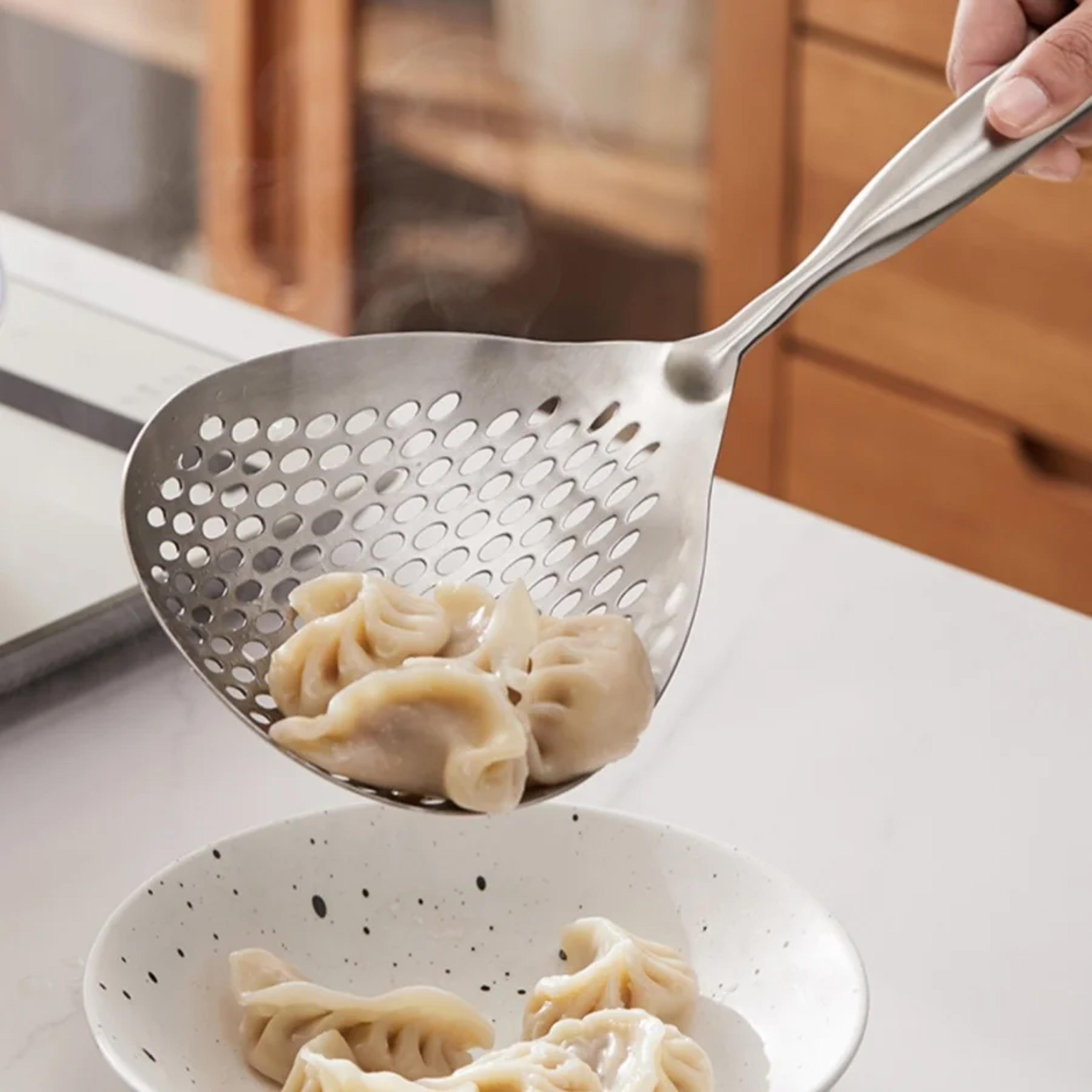 Premium Stainless Steel Skimmer Spoon  Food Strainer For Frying Soups And Everyday Cooking 2
