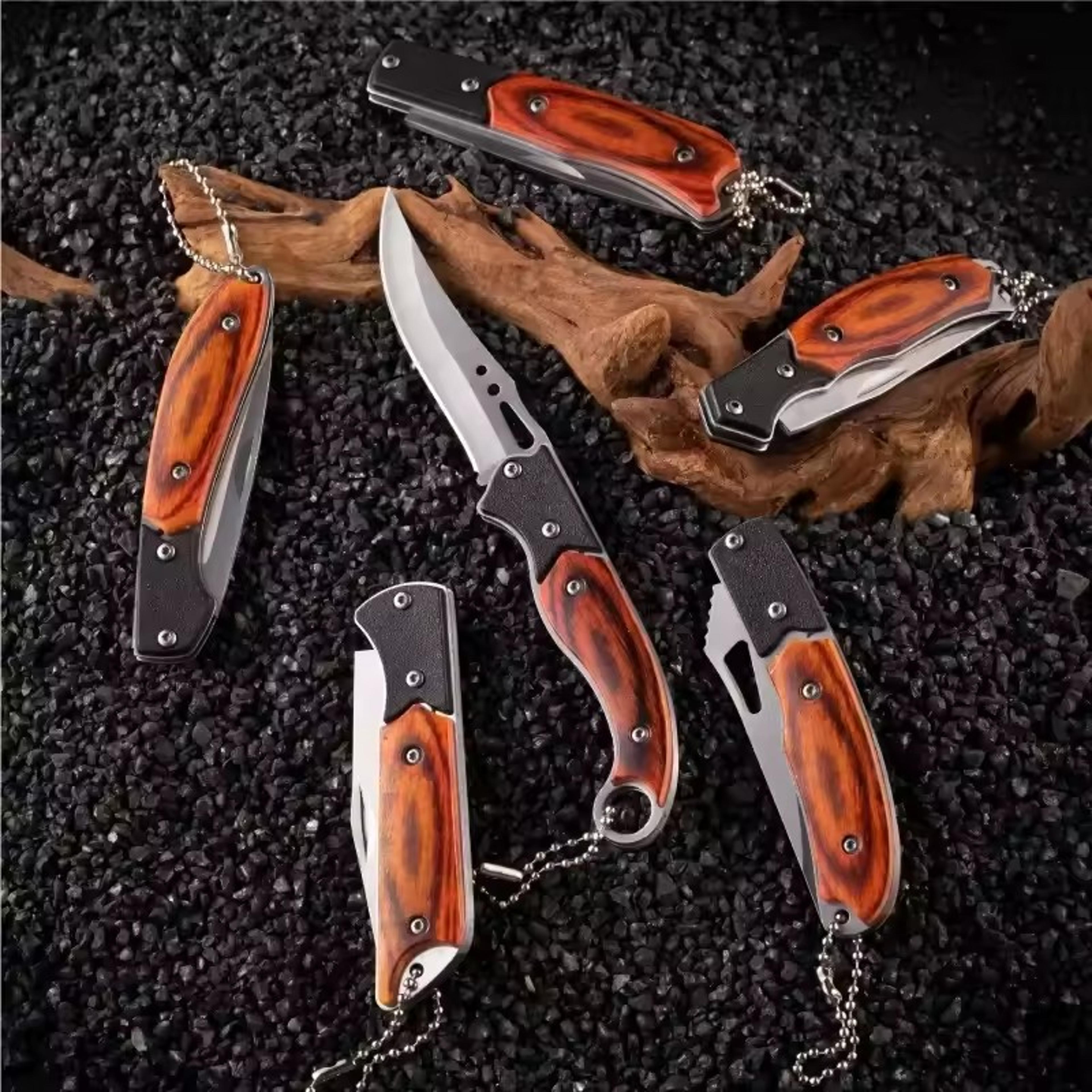 Portable EDC Folding Knife Compact Pocket Knife  Survival Keychain Tool 1