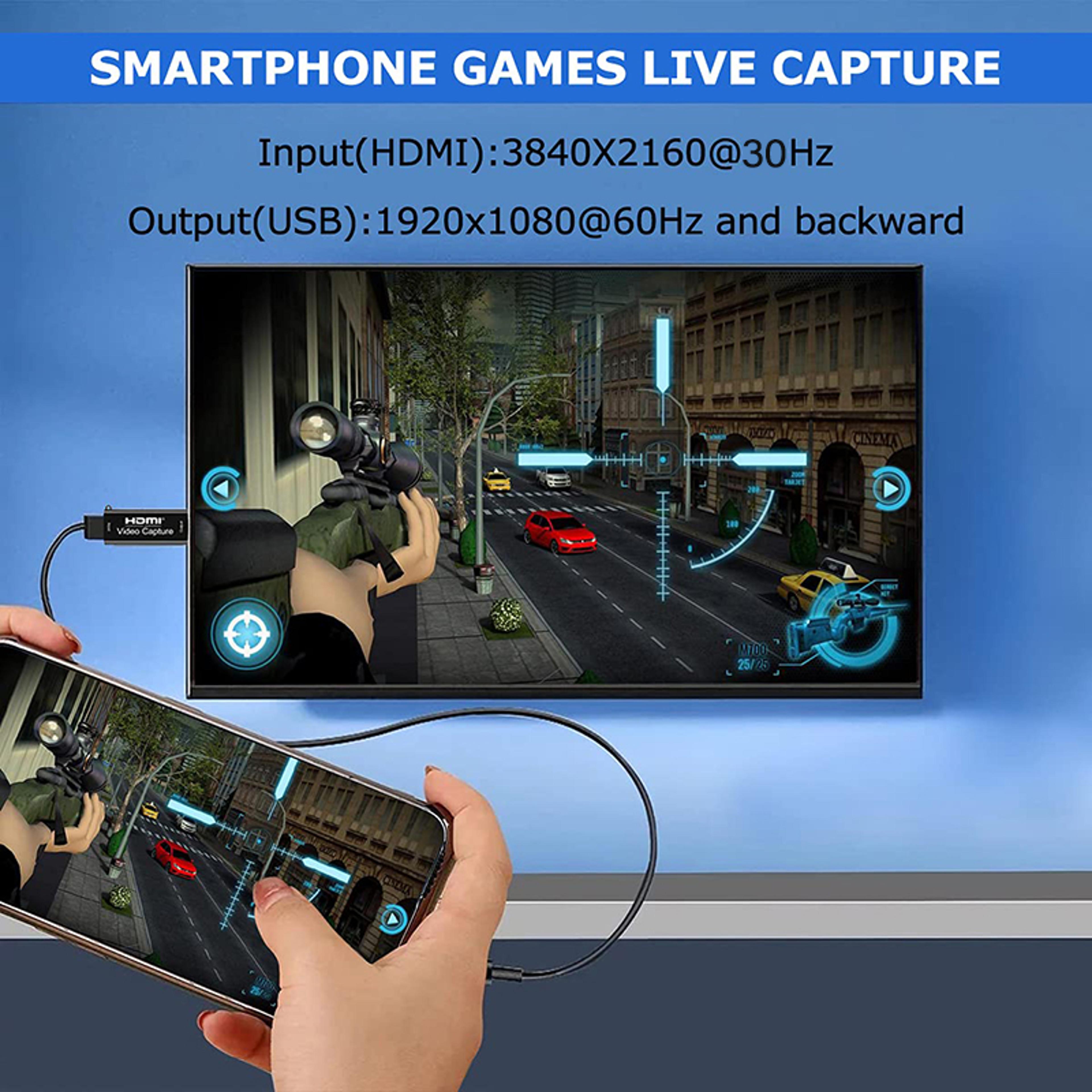 Metal 4K HDMI To USB Capture Card Video Grabber For Game Streaming  Recording 4