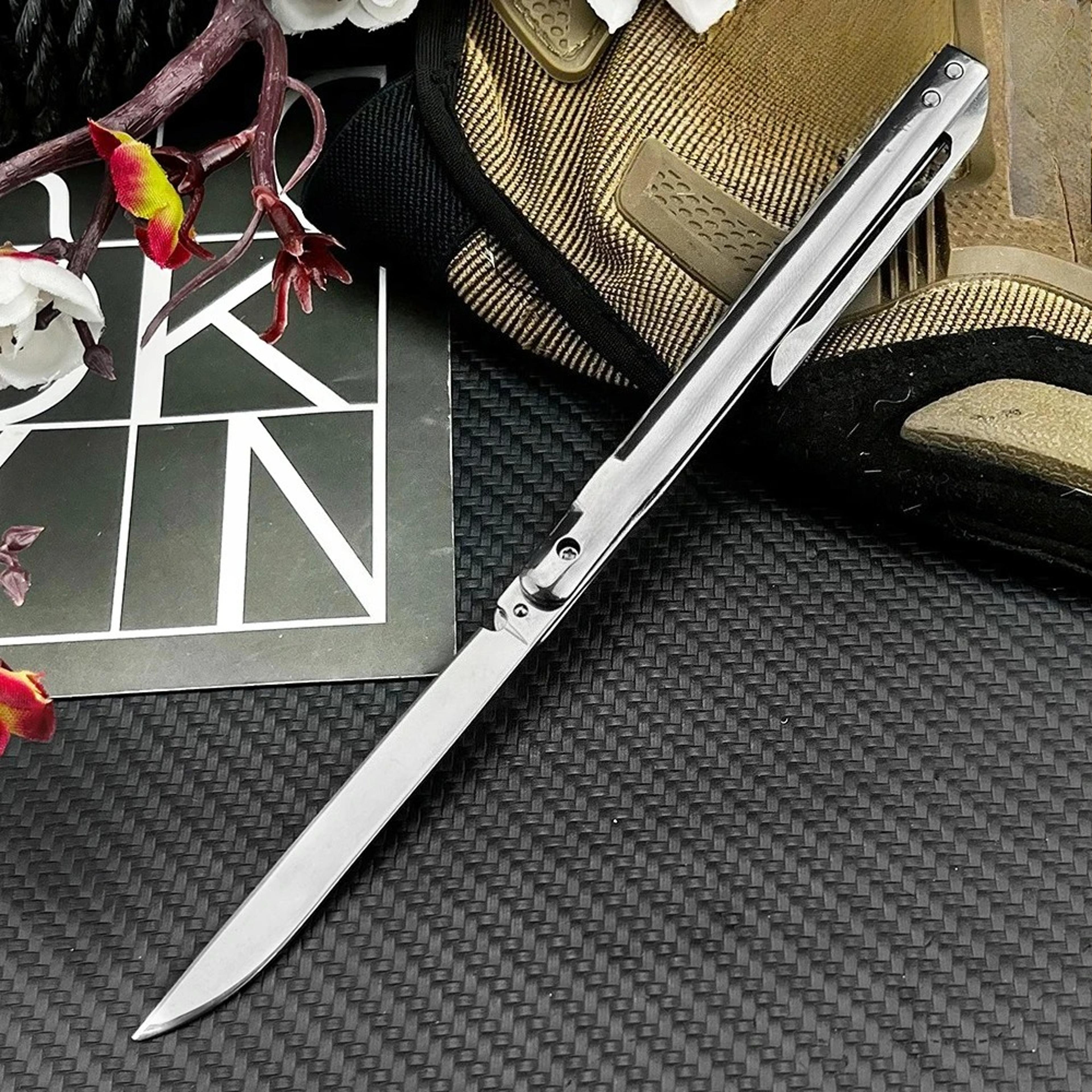 Premium Outdoor Survival Knife  Multipurpose Camping Tool Portable Hiking Fishing Knife  Folding Po 1