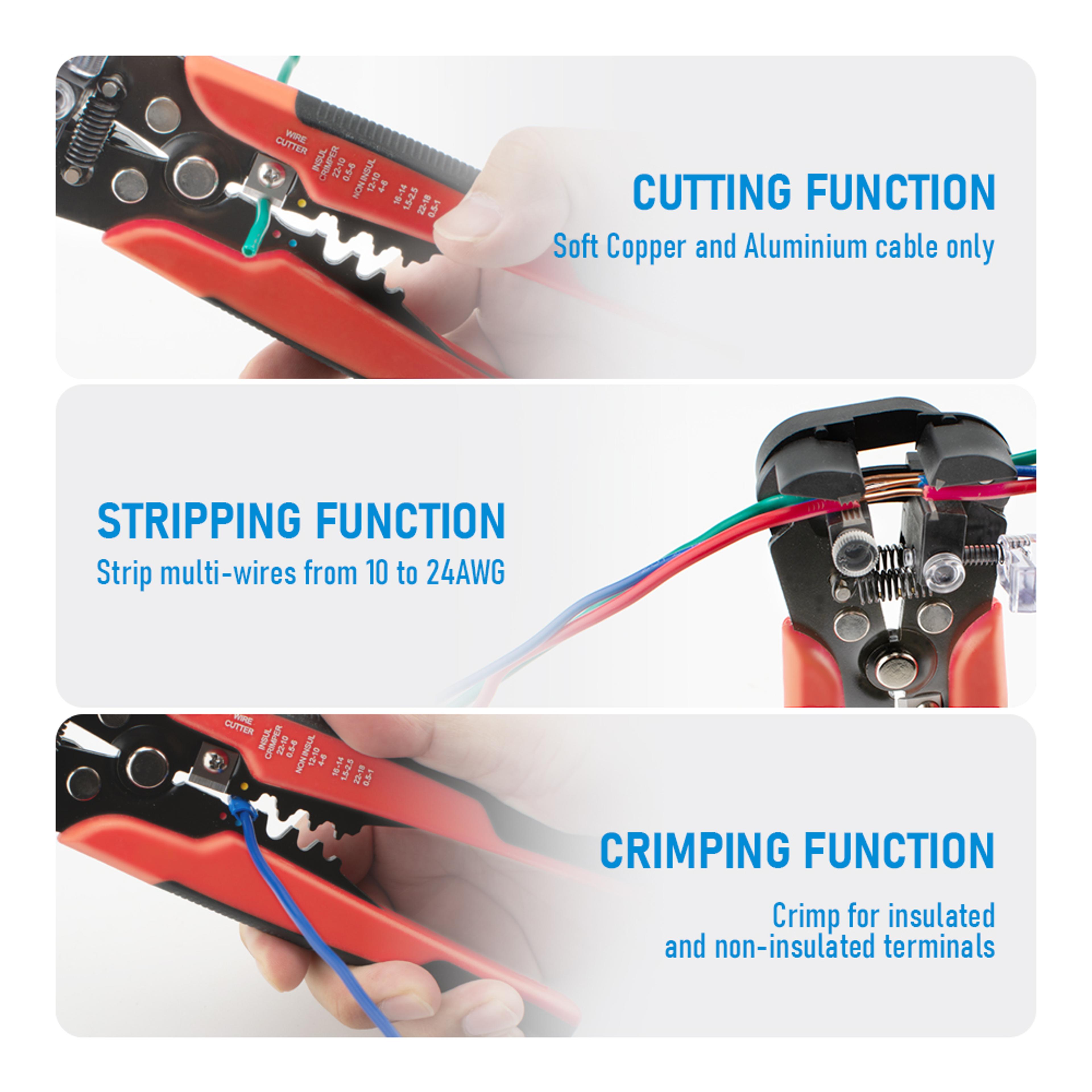Professional Automatic Wire Stripper  Cable Crimping Tool Electrician Hand Tool 3