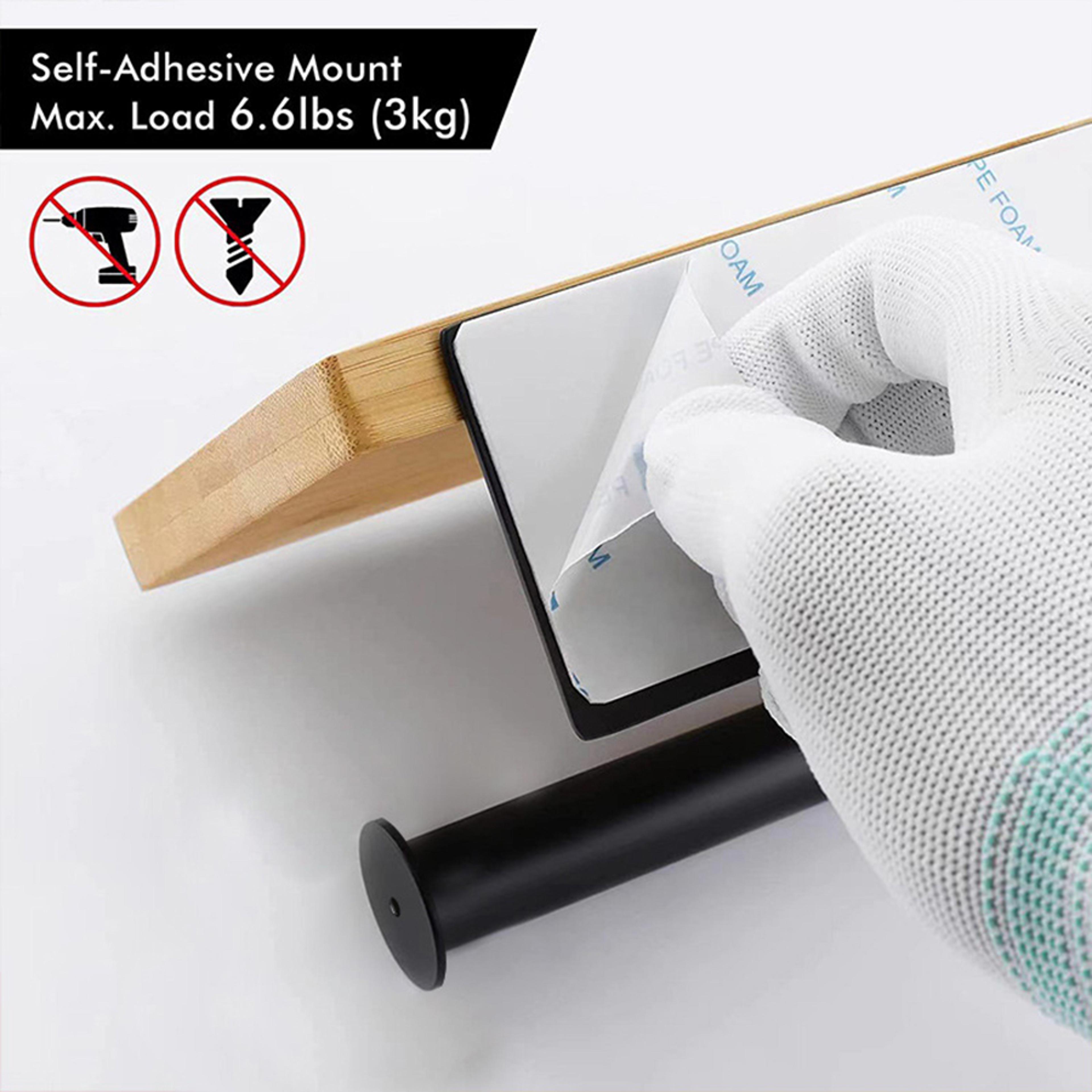 Rustic Wooden Toilet Paper Holder With Phone Shelf 4