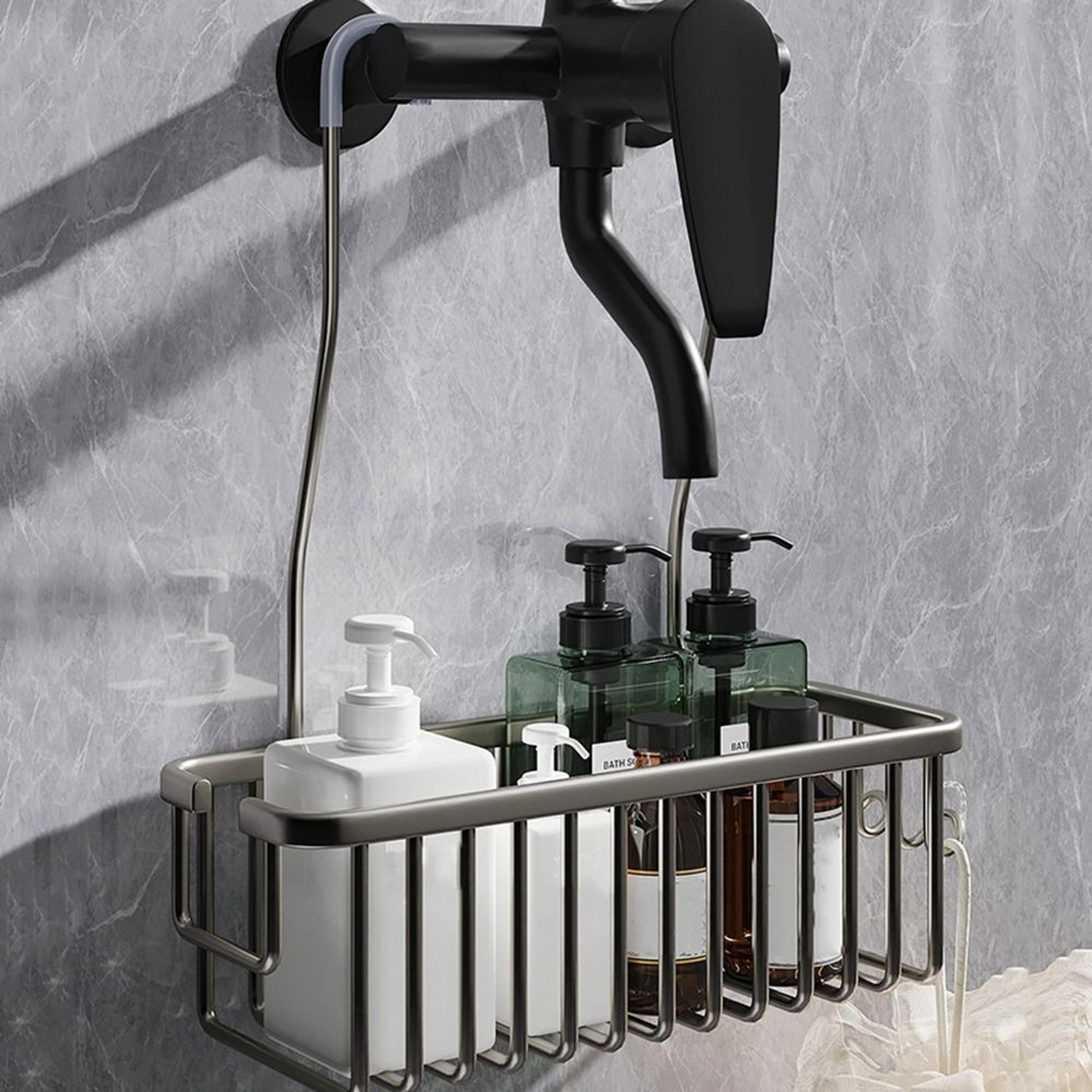 AeroSpace Aluminum Shower Caddy Wall Mounted Bathroom Organizer Shelf 7