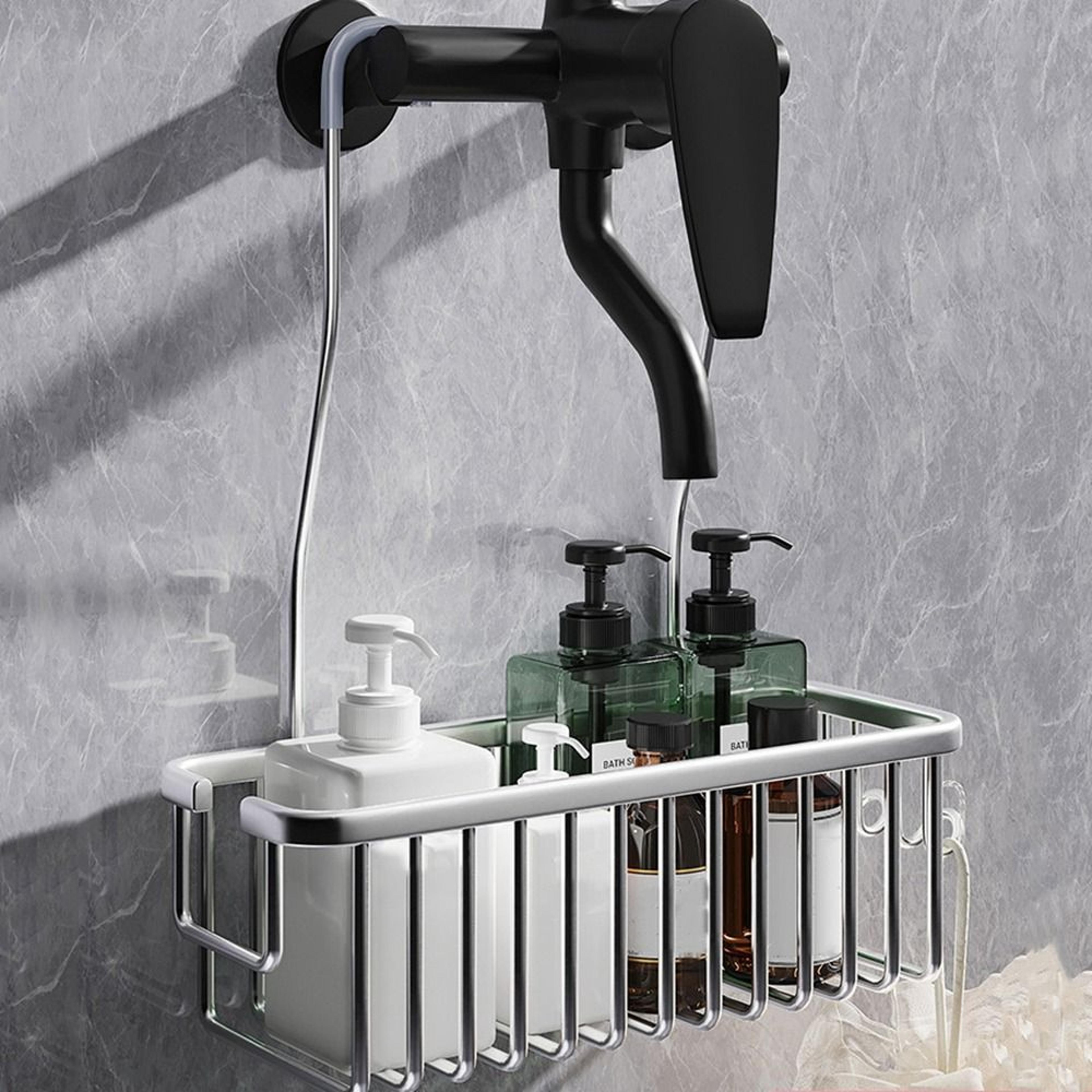 Rustproof Hanging Shower Caddy Organizer With Hooks  Large Capacity Storage Shelf 6