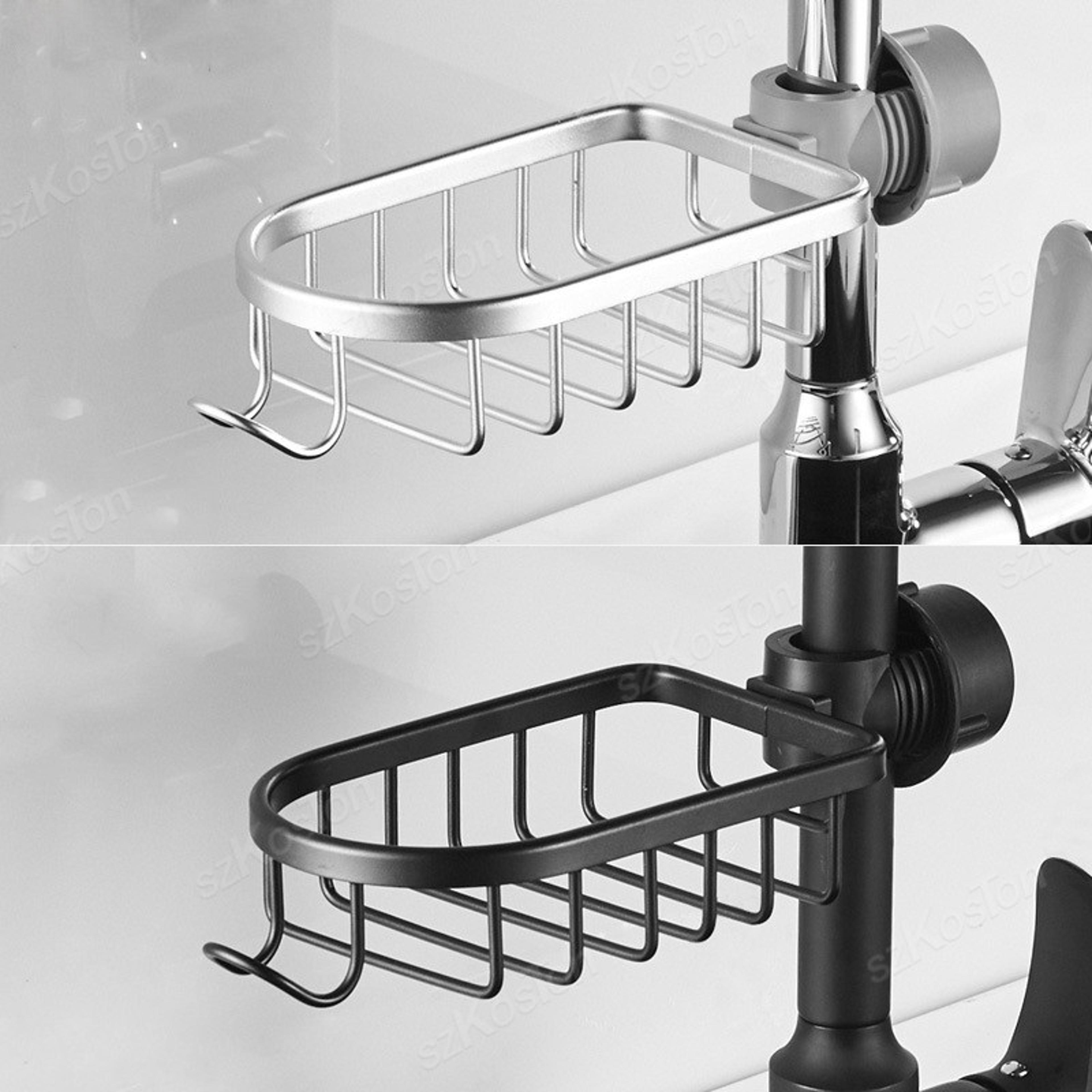 Premium Sink Sponge Holder  Faucet Organizer Rack Multi Use Drain Shelf For Kitchen  Bathroom 1