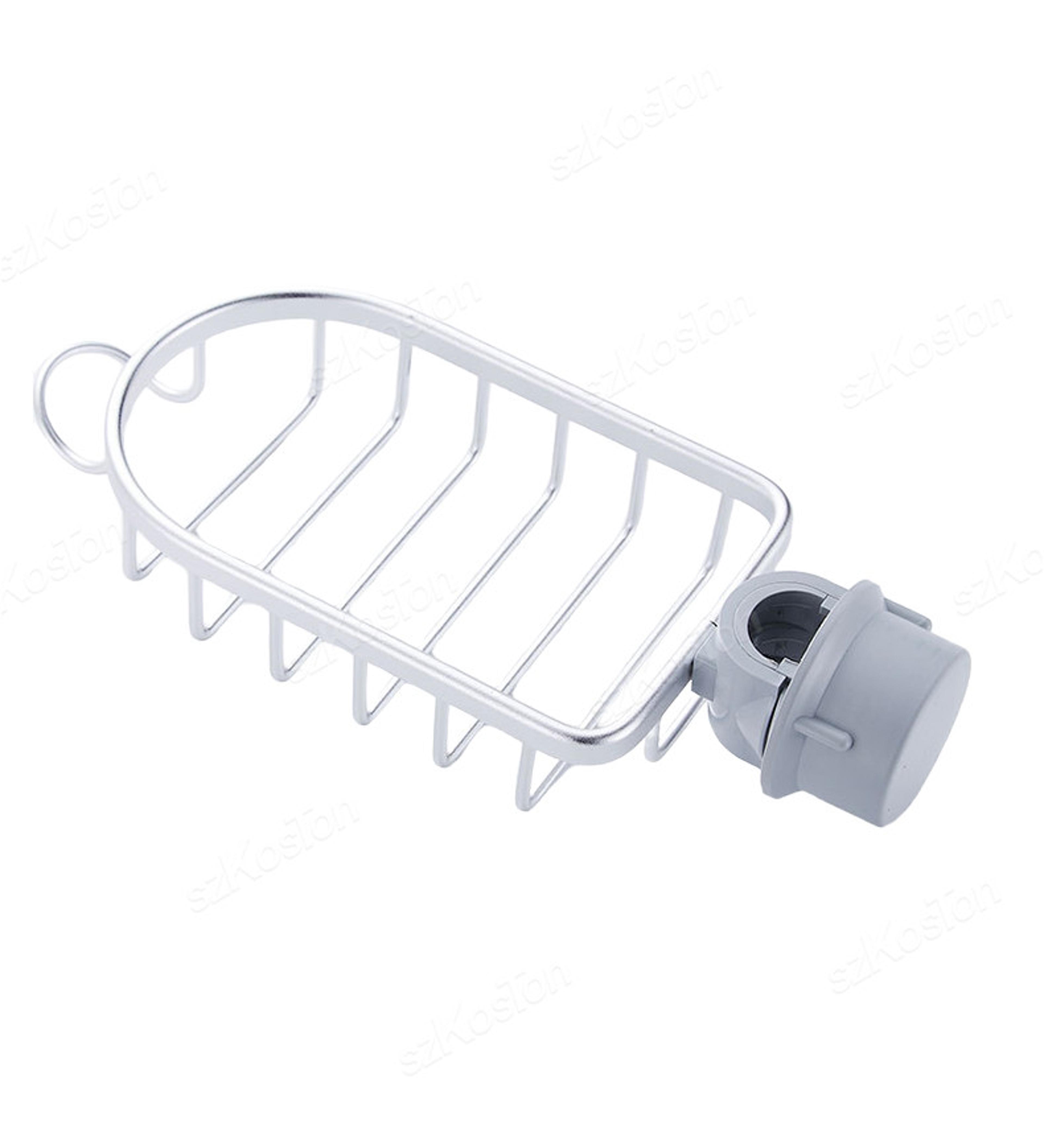 Premium Sink Sponge Holder  Faucet Organizer Rack Multi Use Drain Shelf For Kitchen  Bathroom 6