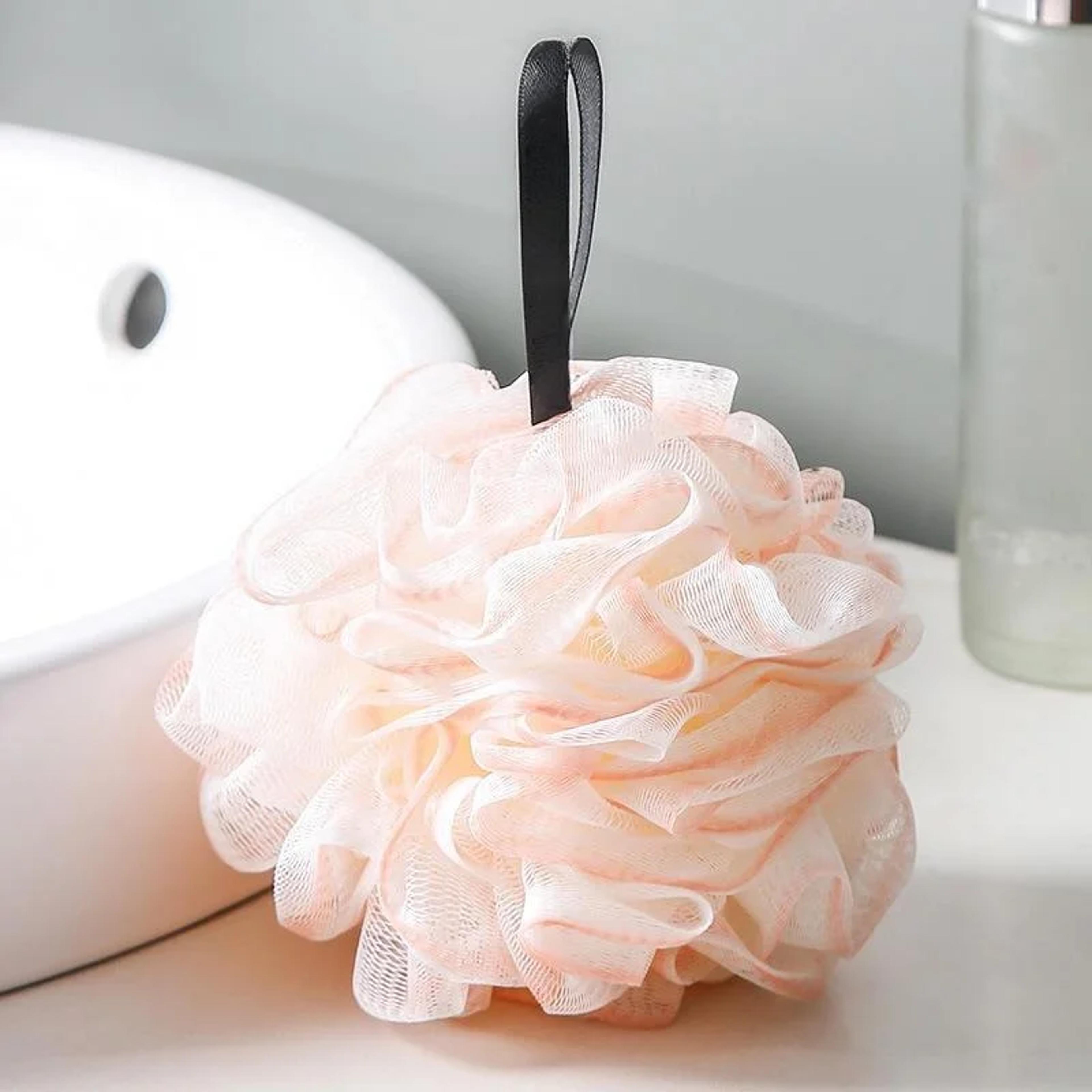 Luxury Bubble Bath Loofah Scrubber Mesh Sponge For Deep Cleansing  Rich Lather 6