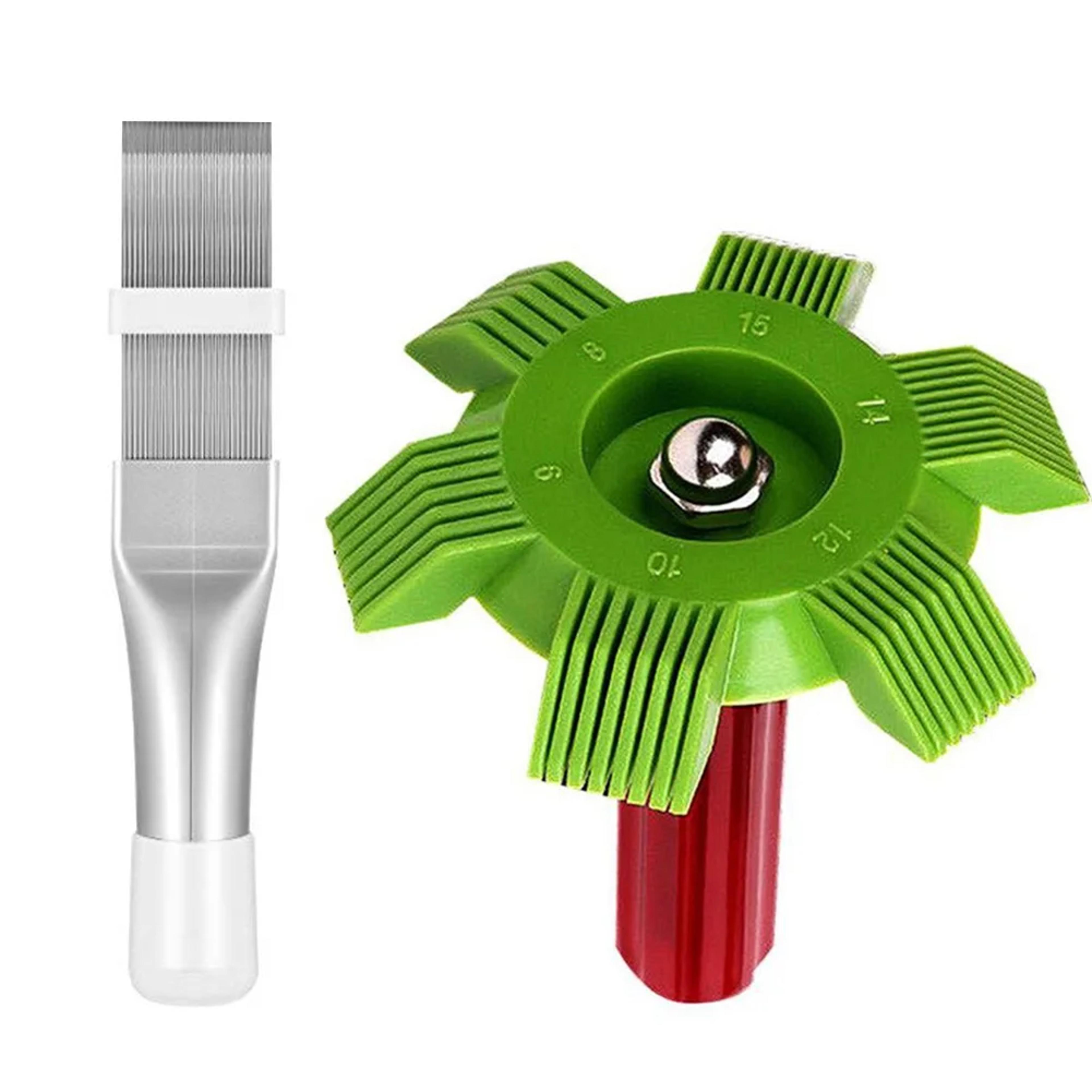 Portable AC Fin Comb  Condenser Cleaning Tool Cooling Coil Straightener  Radiator Brush 3