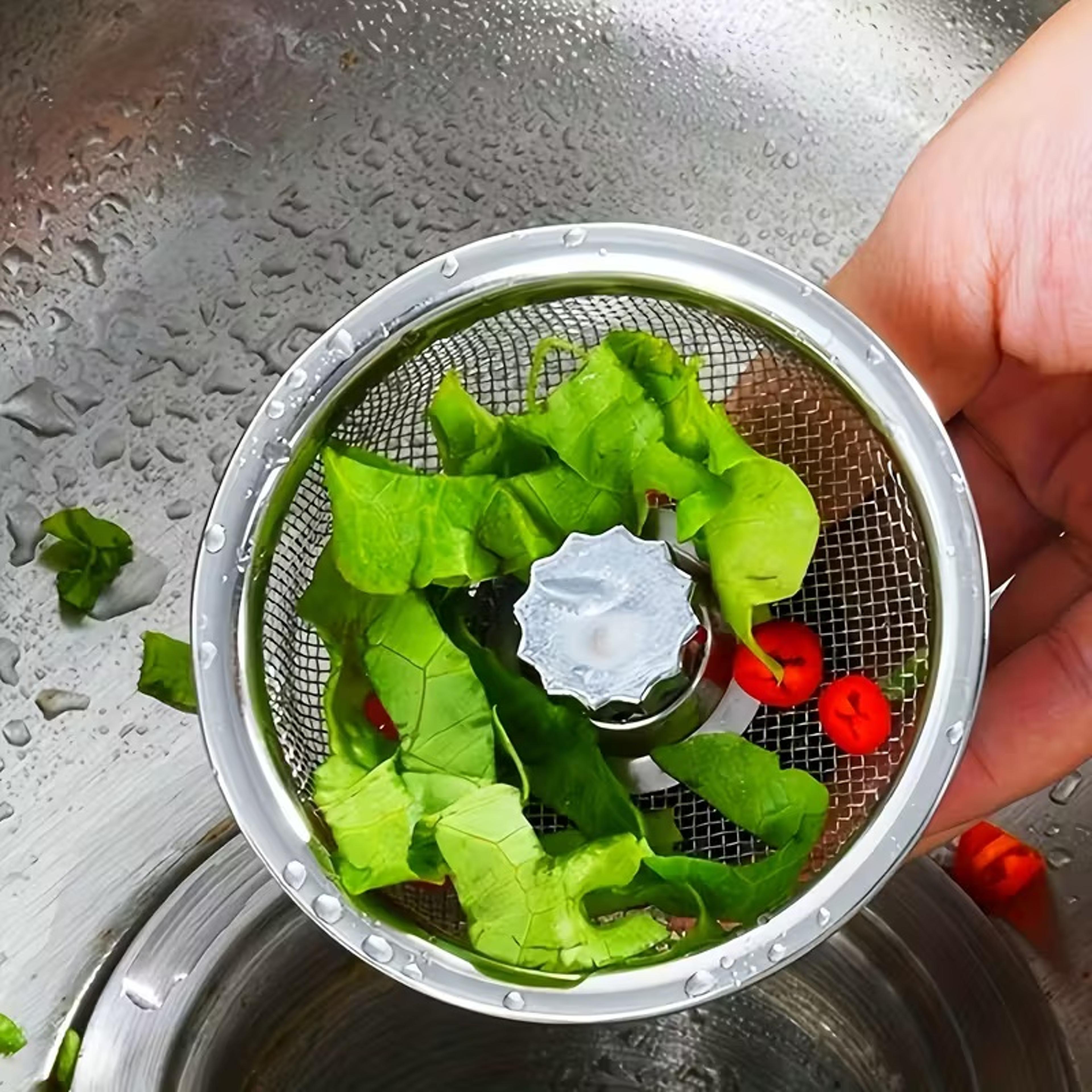 premium stainless steel sink strainer with dual mesh filters anti clog kitchen & bathroom drain protector