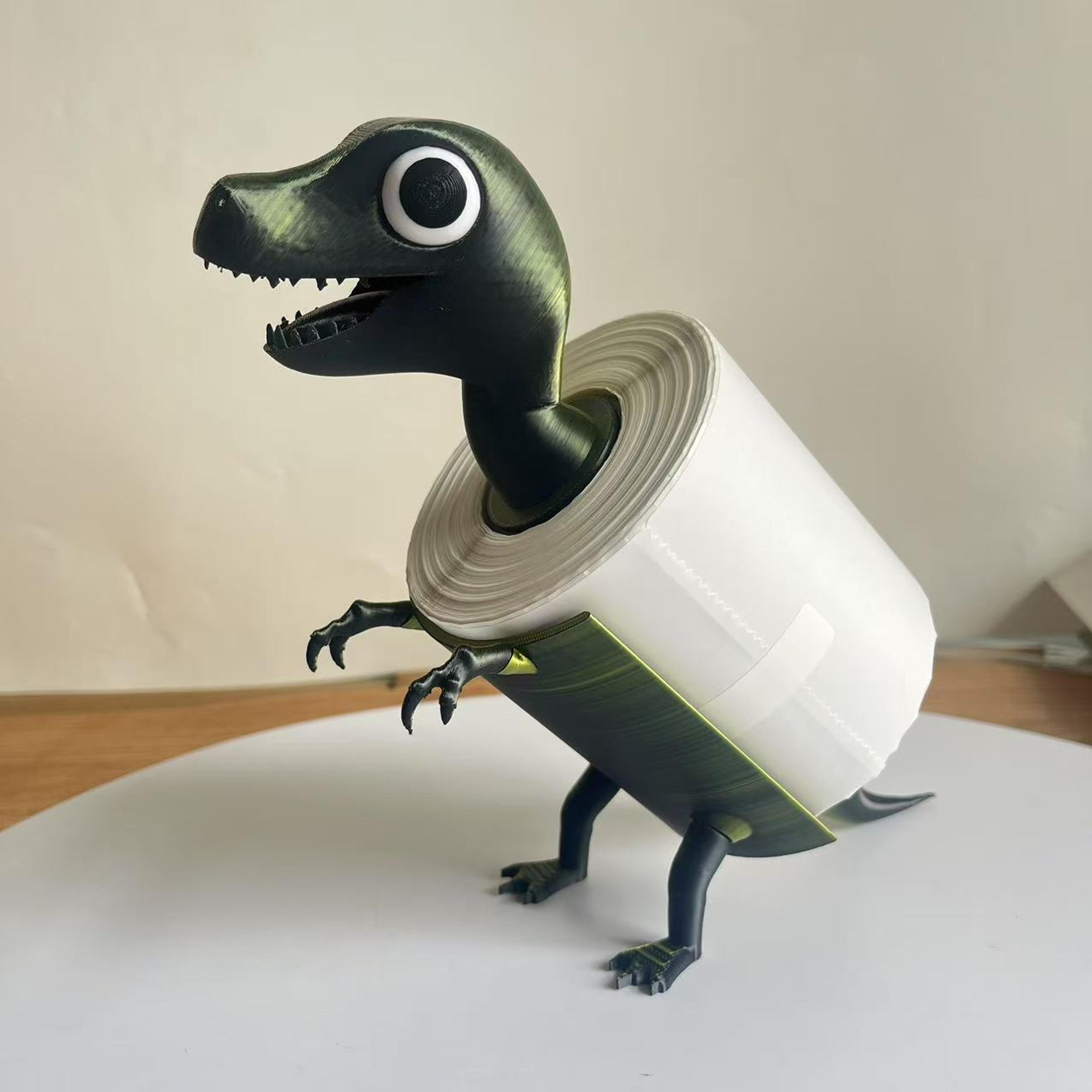 Prehistoric T Rex Dinosaur Toilet Paper Holder 3D Printed Bathroom Accessory  Quirky Decor 3