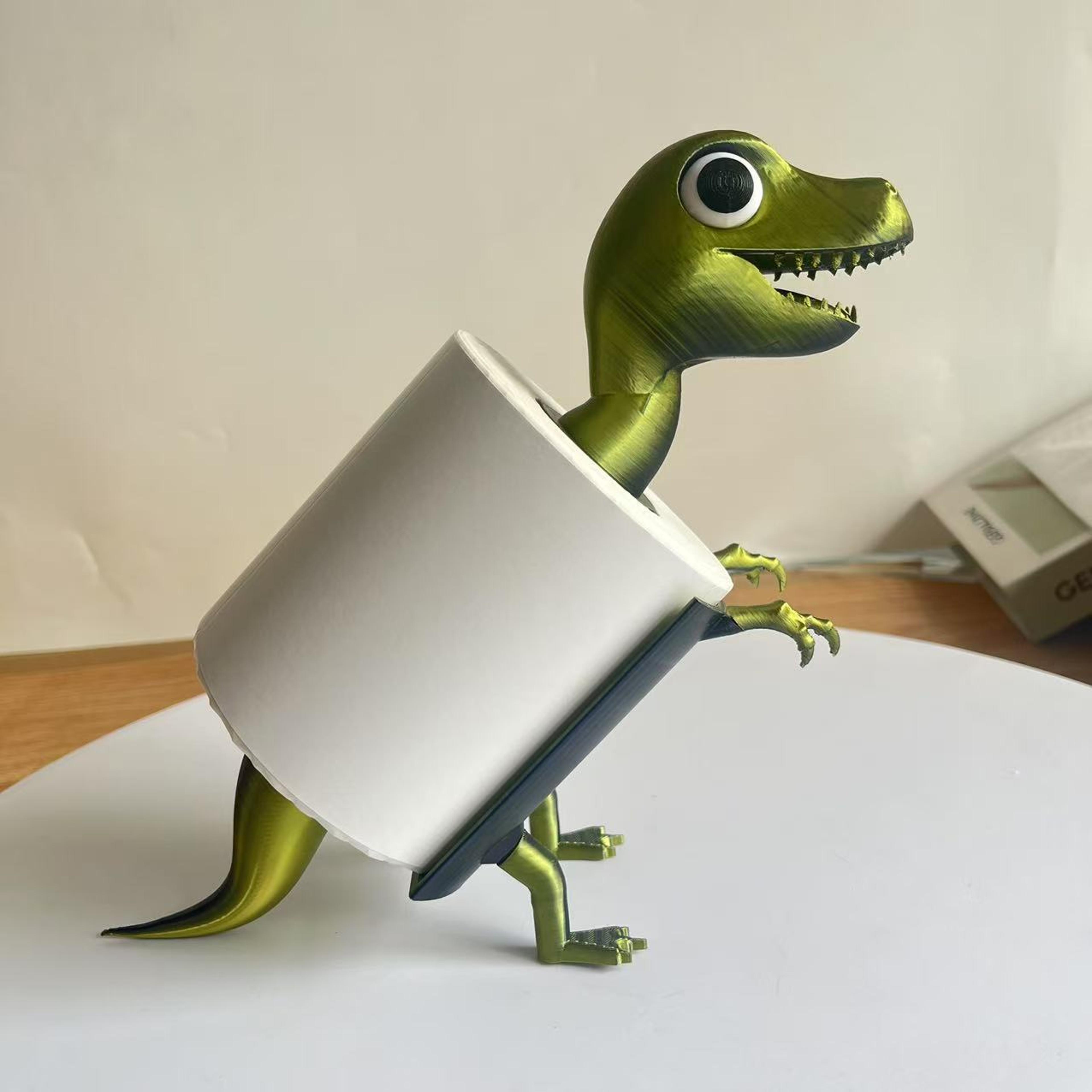 Prehistoric T Rex Dinosaur Toilet Paper Holder 3D Printed Bathroom Accessory  Quirky Decor 5