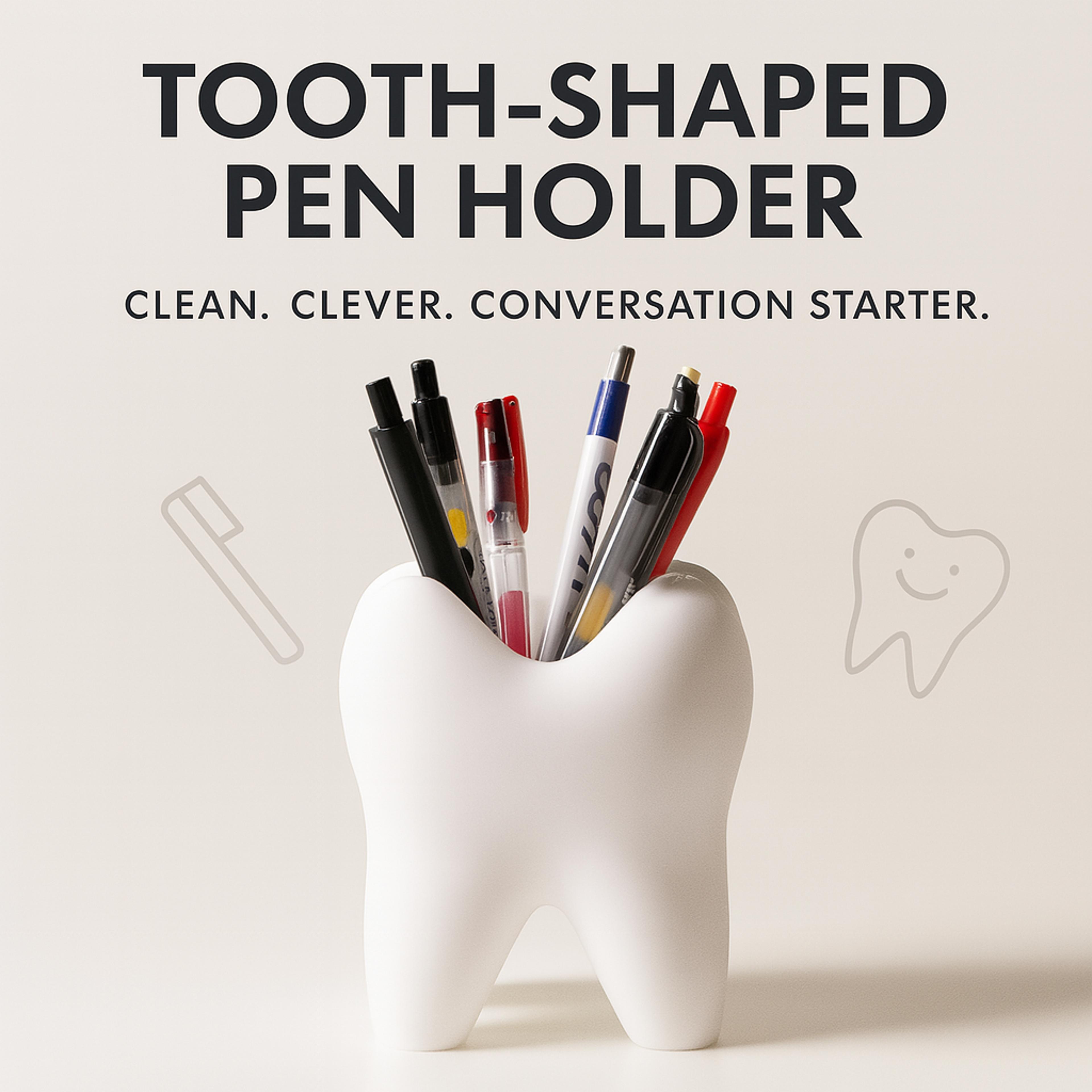 ToothShape 3D Desk  Bathroom Organizer Holder For Toothbrushes Makeup Brushes And Pens 5