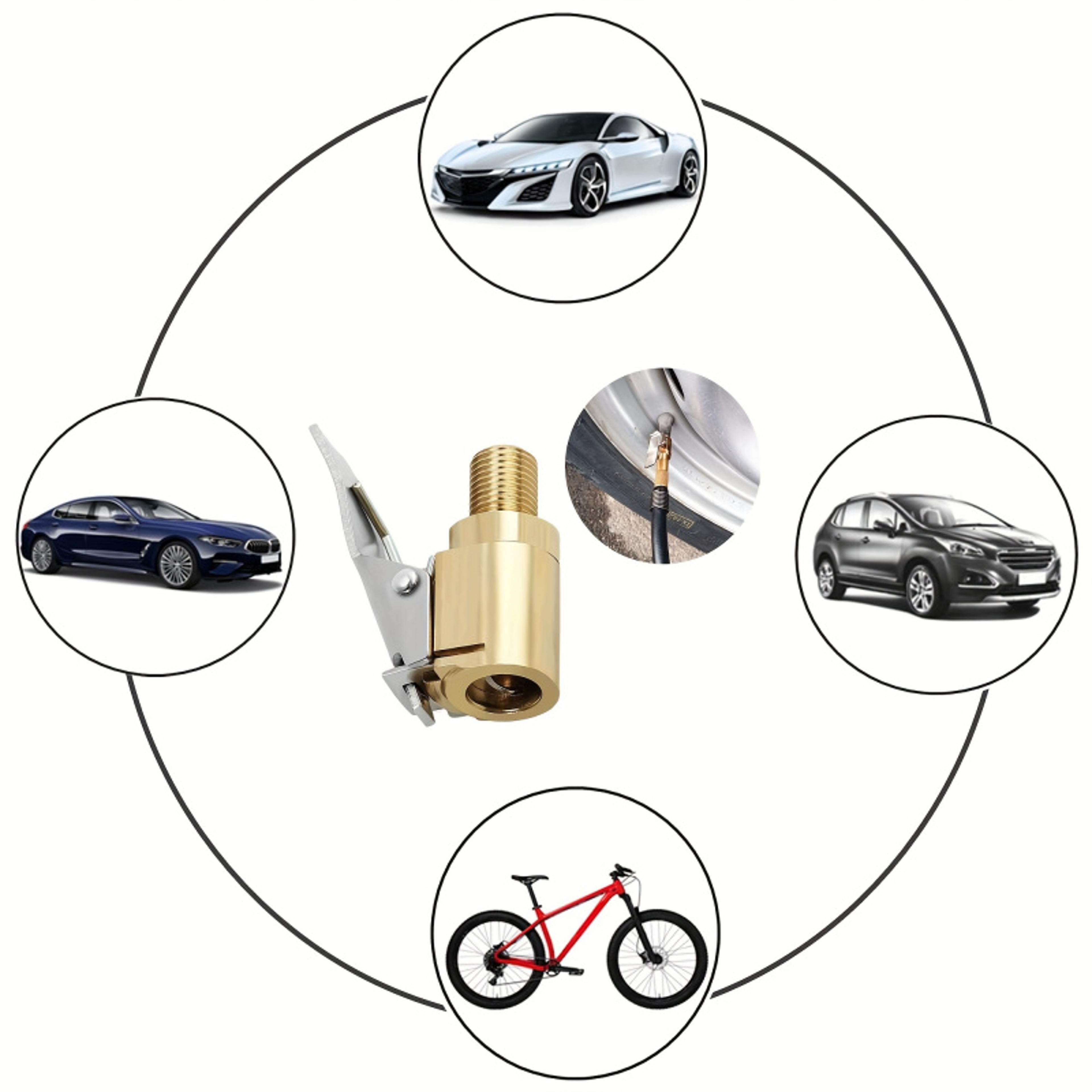 Premium Brass Locking Air Chuck Tire Inflator Adapter For Fast Leak Free Inflation 2