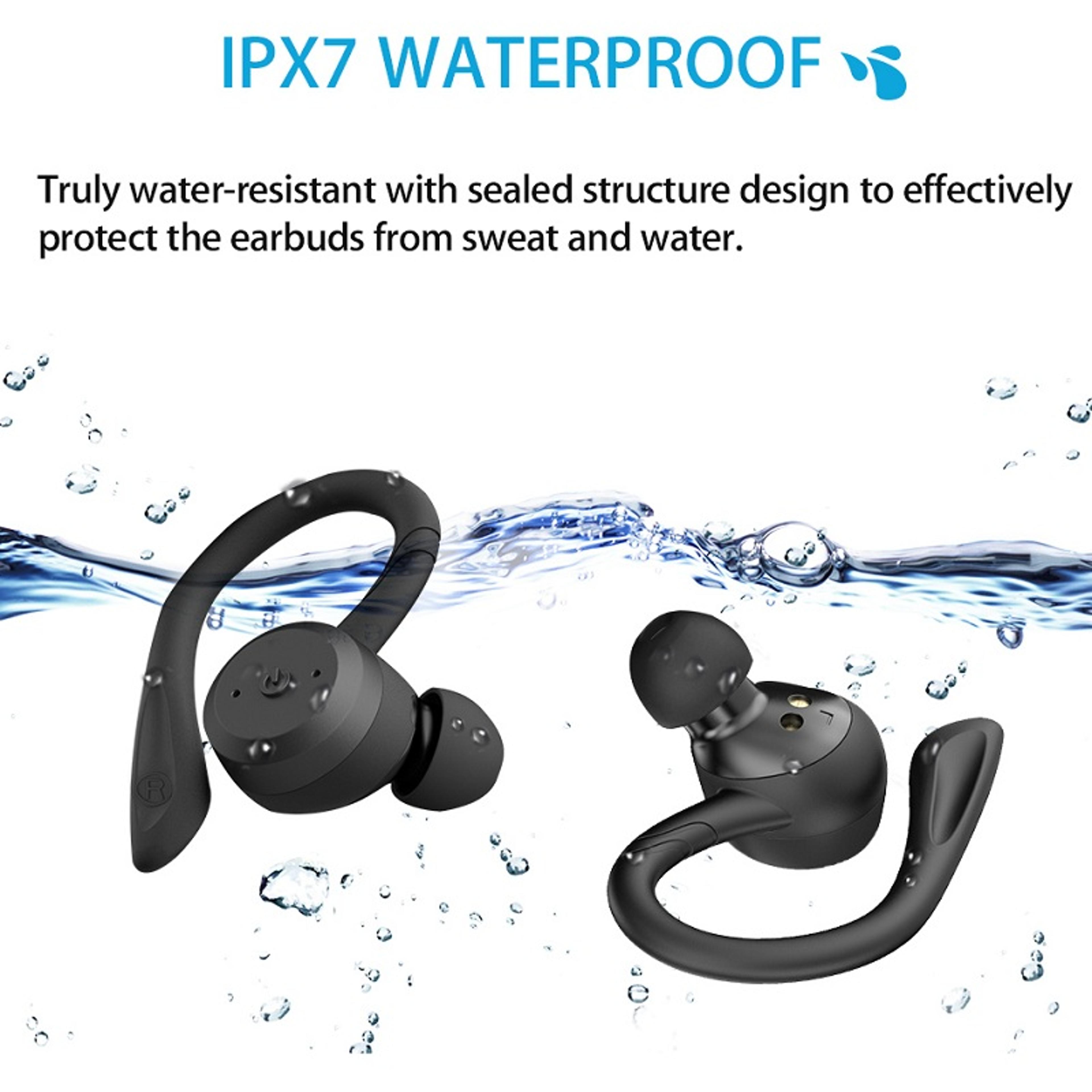 AquaBeat Pro Waterproof Bluetooth Earbuds With Playtime 1