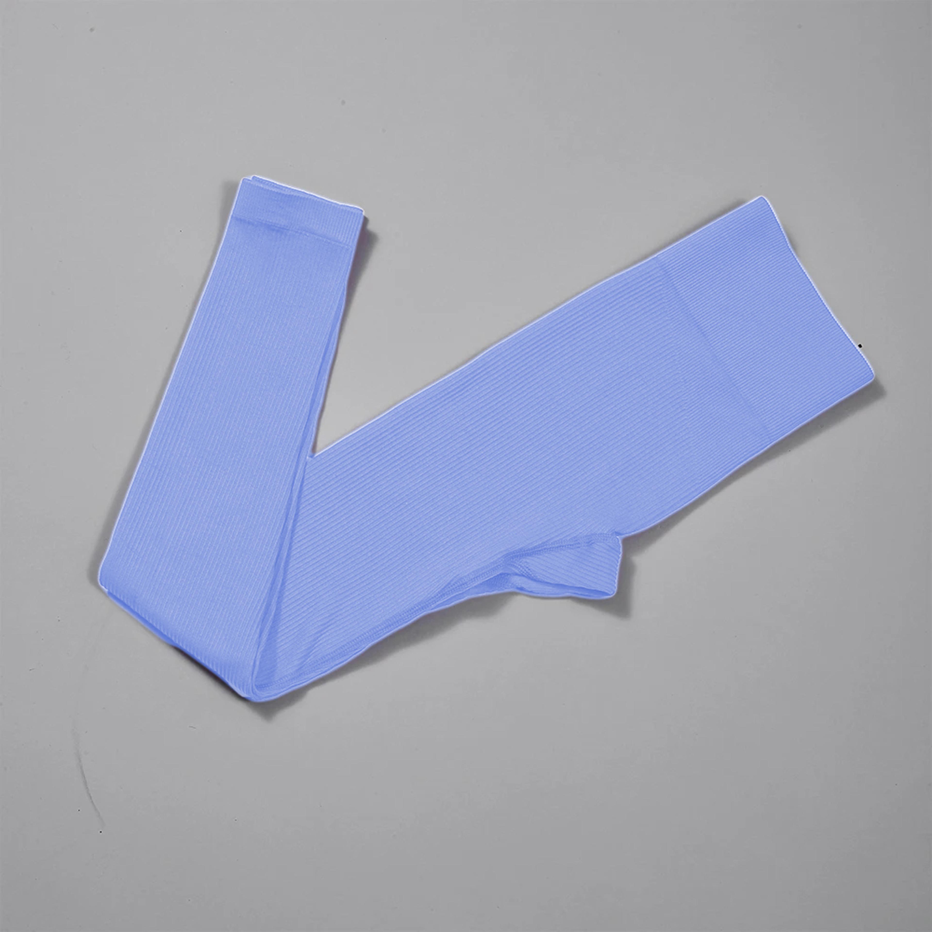 FlexCurve High Waisted Ribbed Seamless Yoga Leggings For Women 8