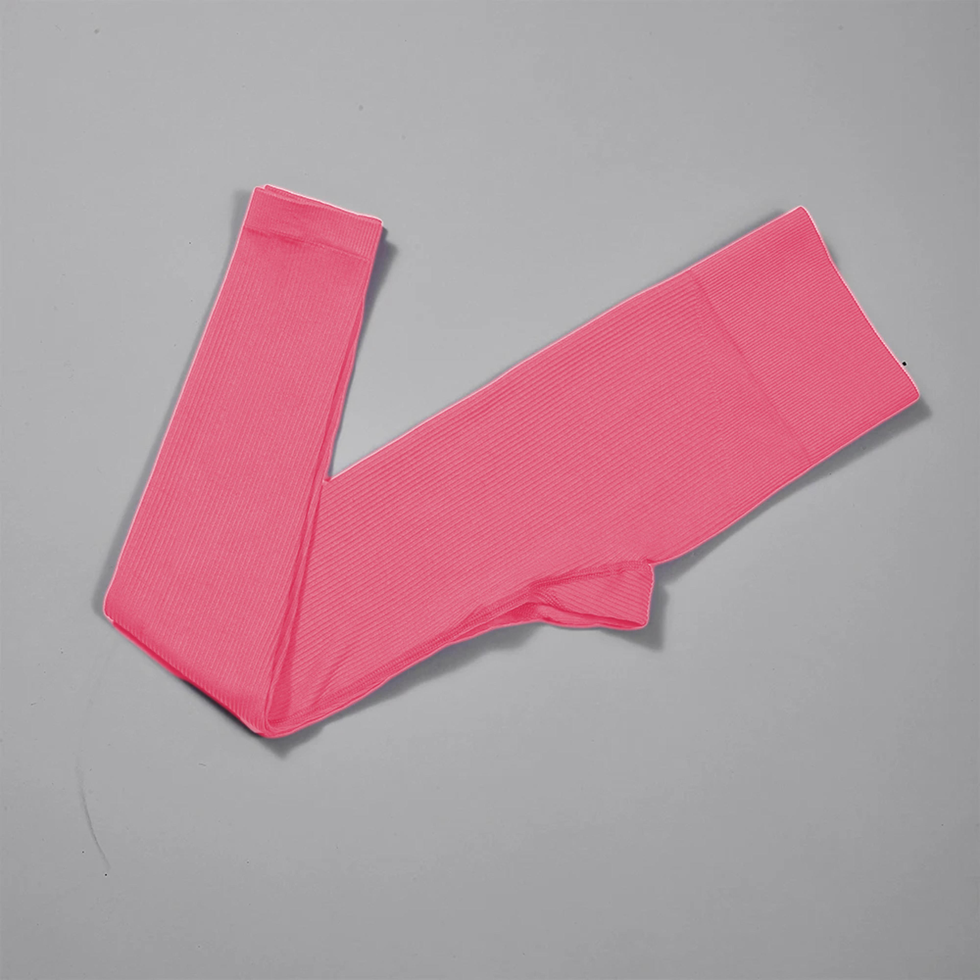 FlexCurve High Waisted Ribbed Seamless Yoga Leggings For Women 9