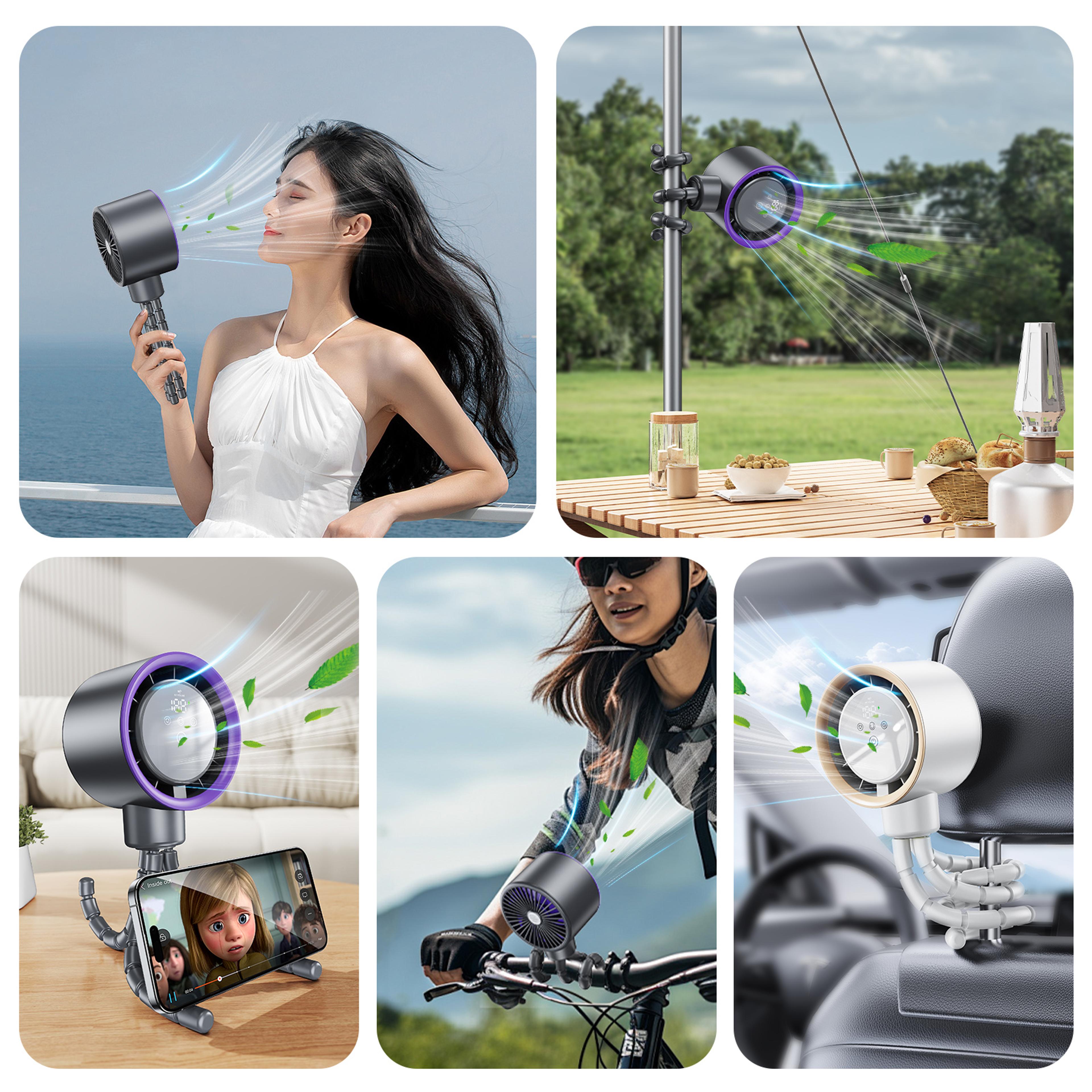 FlexiBreeze Bladeless Stroller Fan With Flexible Tripod  100 Speed Cooling 6