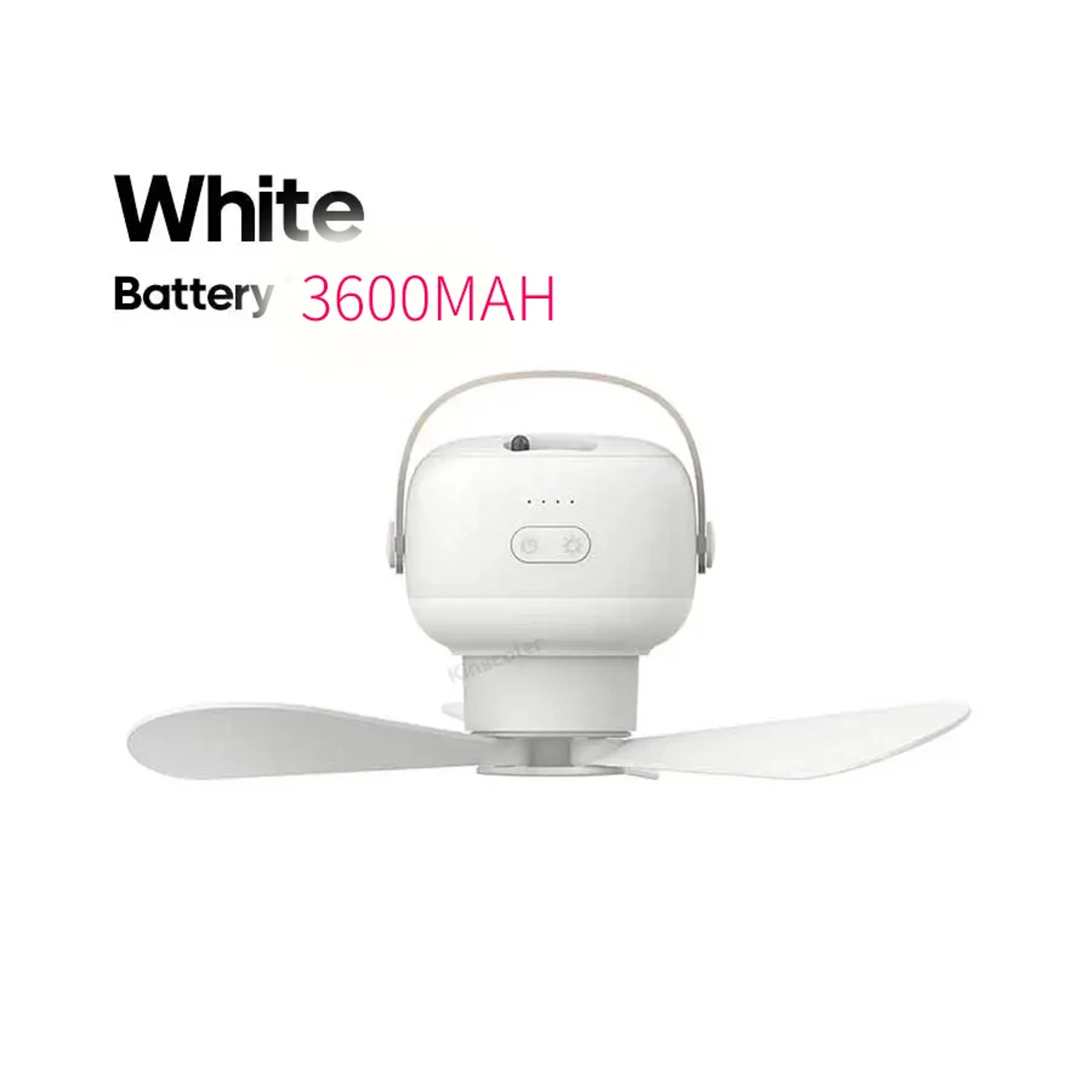 Rechargeable Portable Camping Ceiling Fan With LED Light  Remote Tent Ventilator Cooler 7