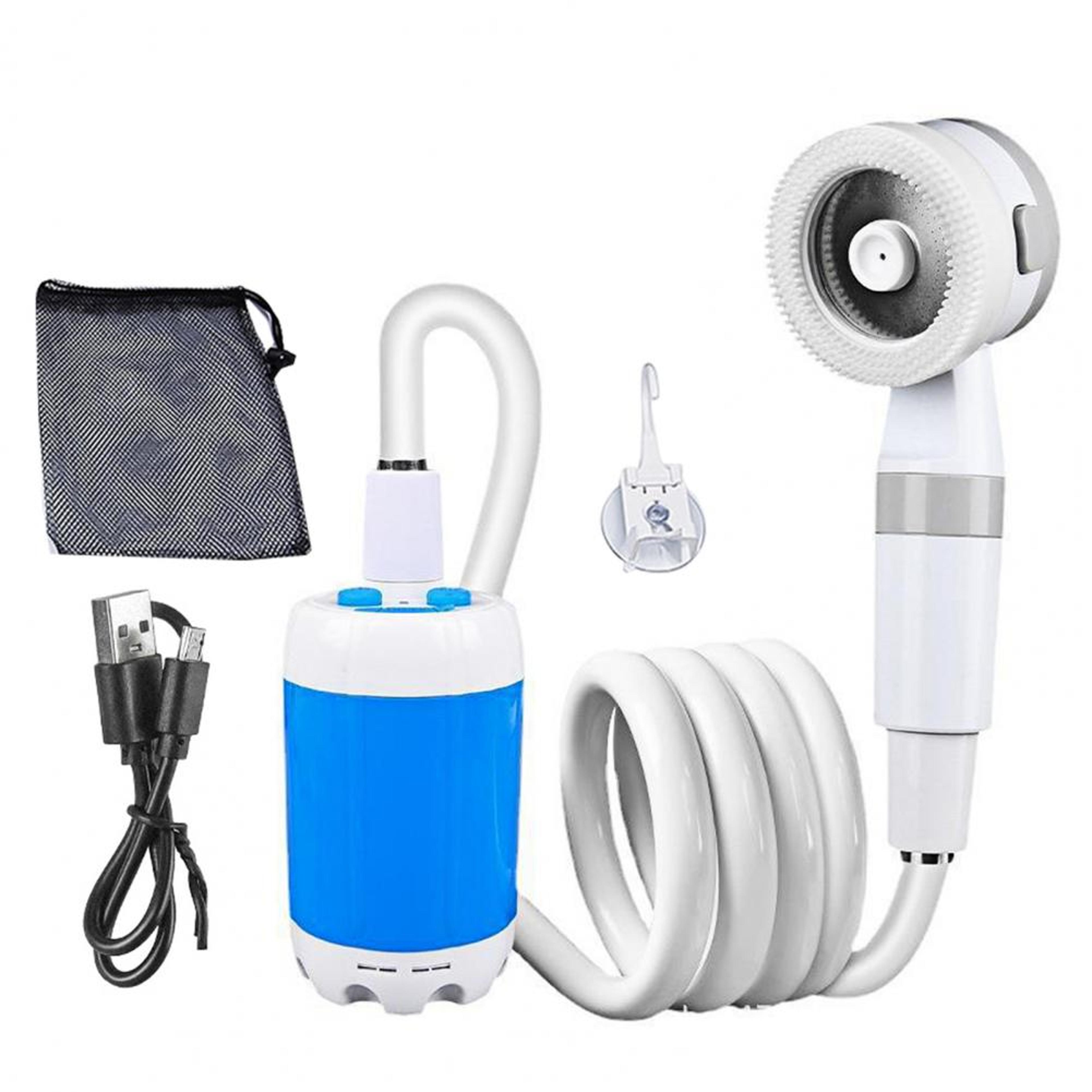 TrailFlow Pro Rechargeable Portable Camping Shower With Digital Display  High Pressure Pump 6