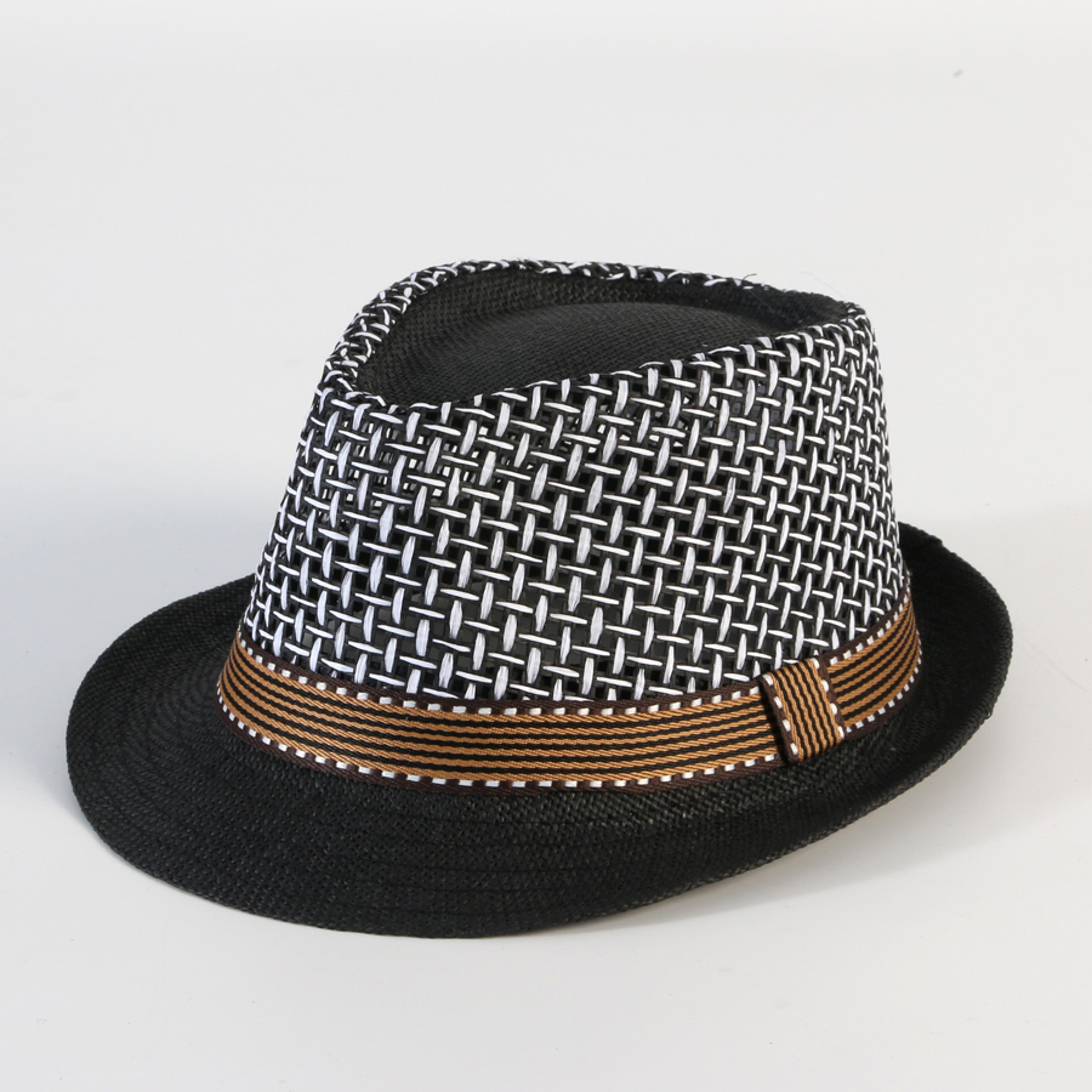 Coastal Breeze Men Straw Fedora Panama Hat For Summer Beach  Travel 3