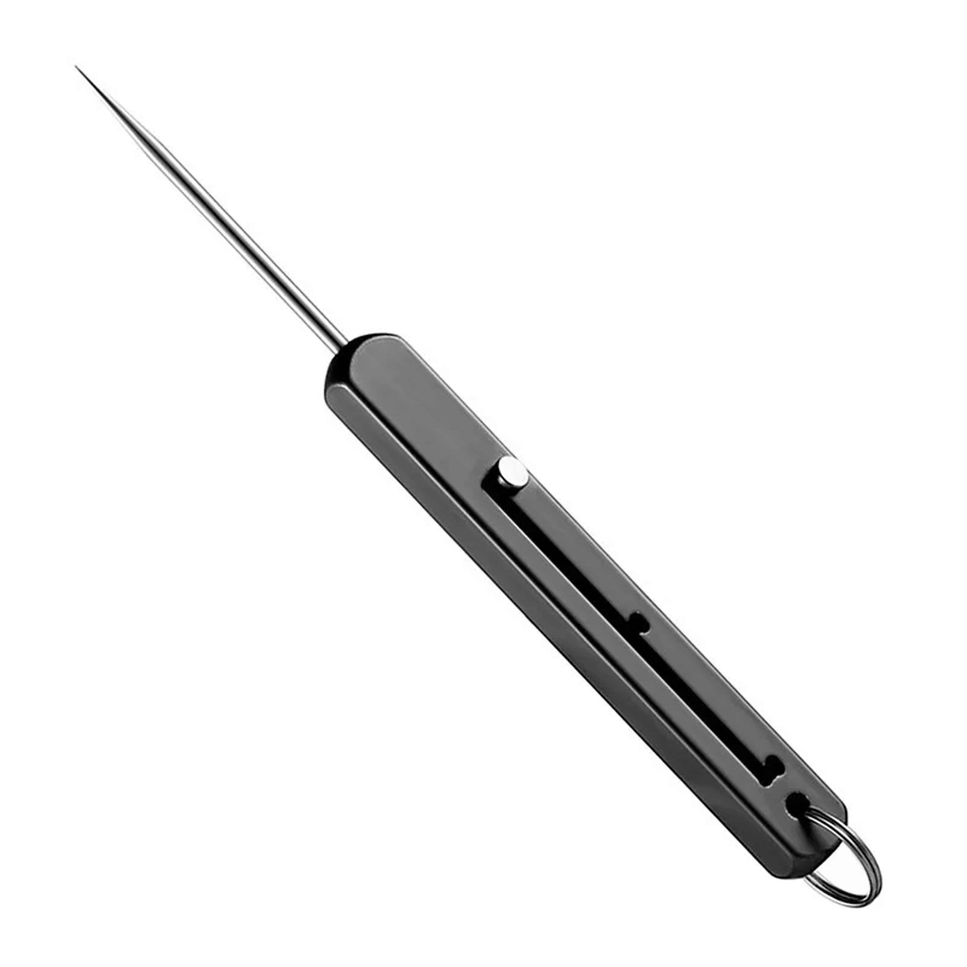 Titanium EDC Toothpick Keychain Retractable Fruit Pick  Pocket Tool 1