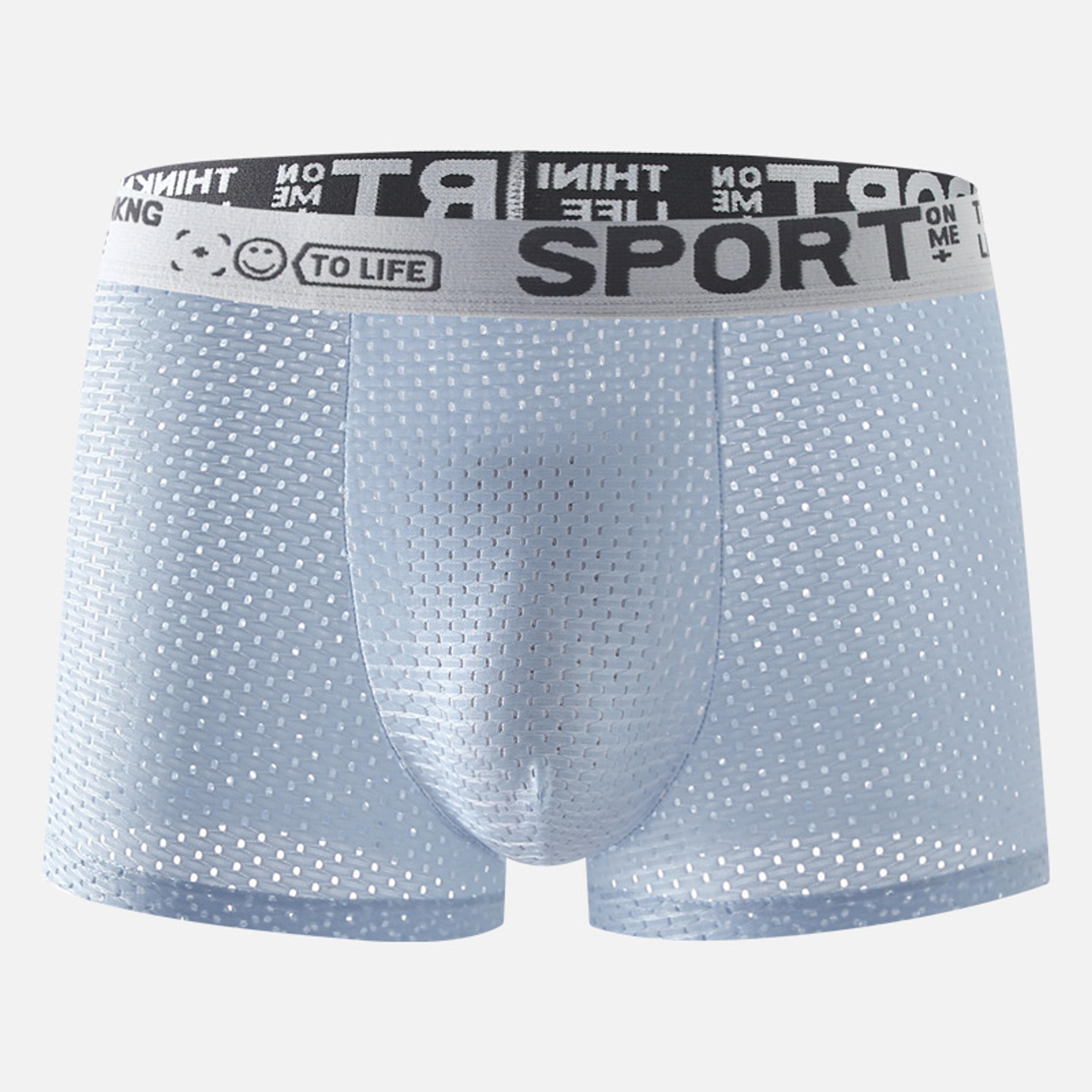 Ice Silk Mesh Boxer Briefs For Men Breathable Cooling Summer Underwear 7