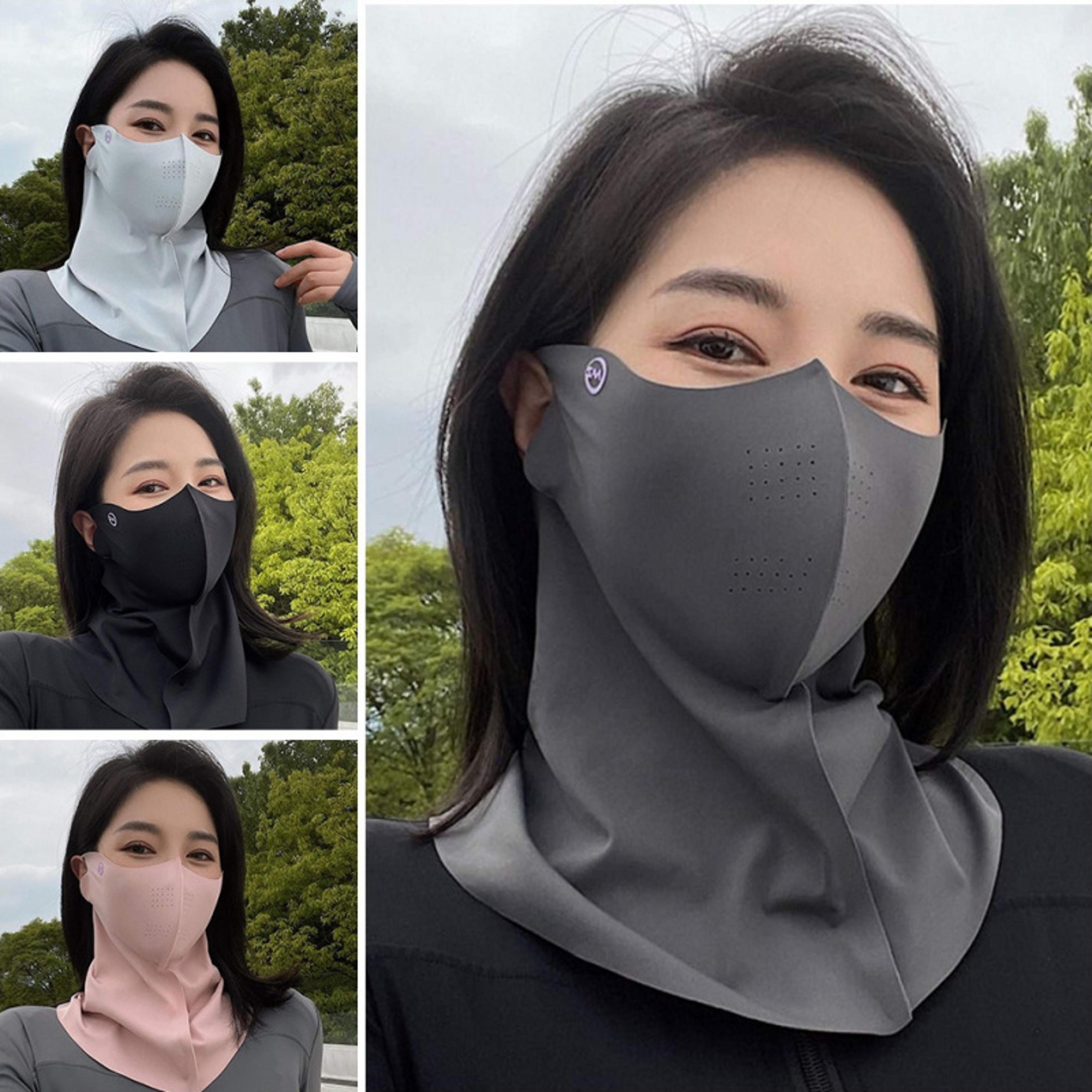 UVShield Ice Silk Cooling Face Mask For Sun Protection Dust Defense  Outdoor Sports 4