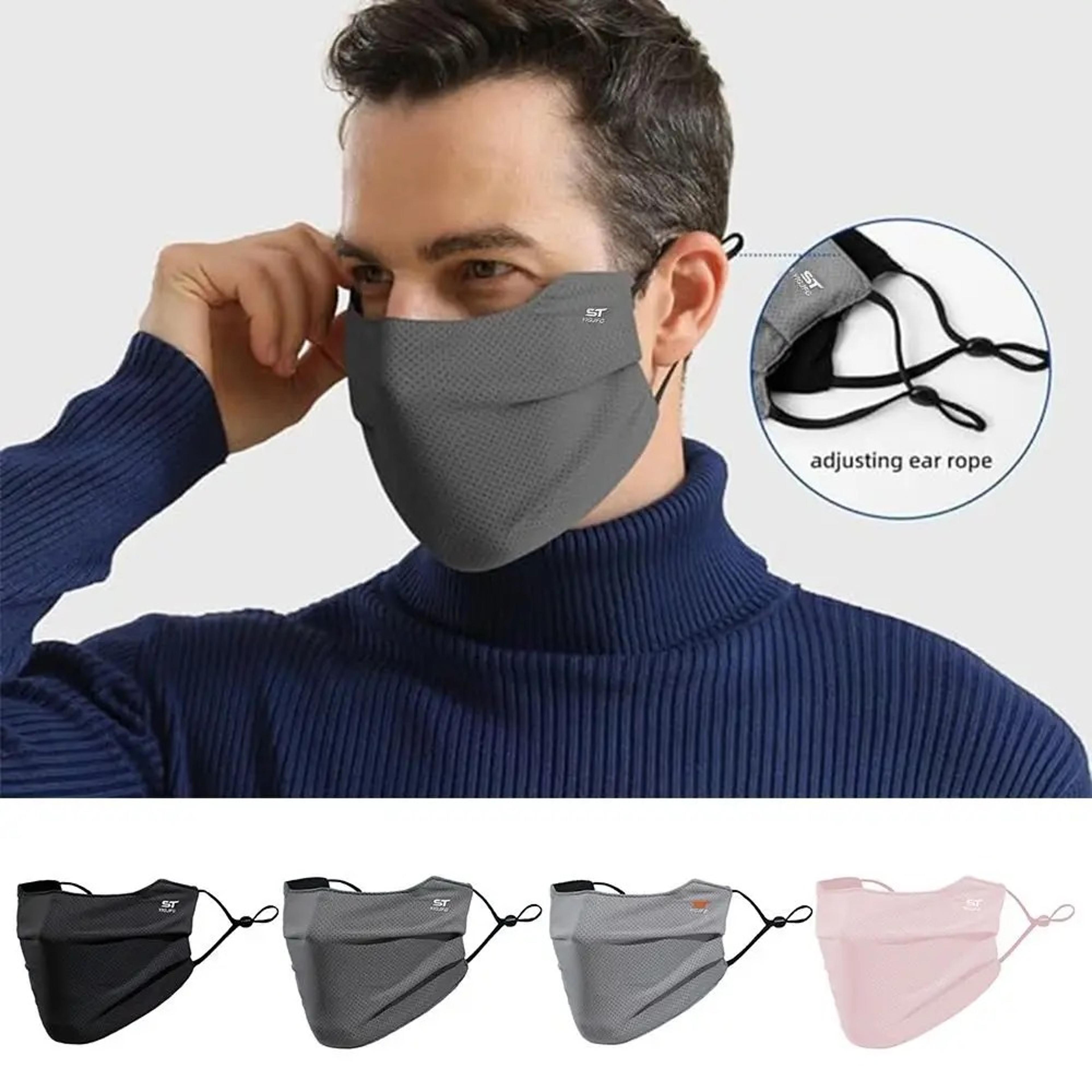 ice silk uv protection face mask for cycling, running & outdoor sports