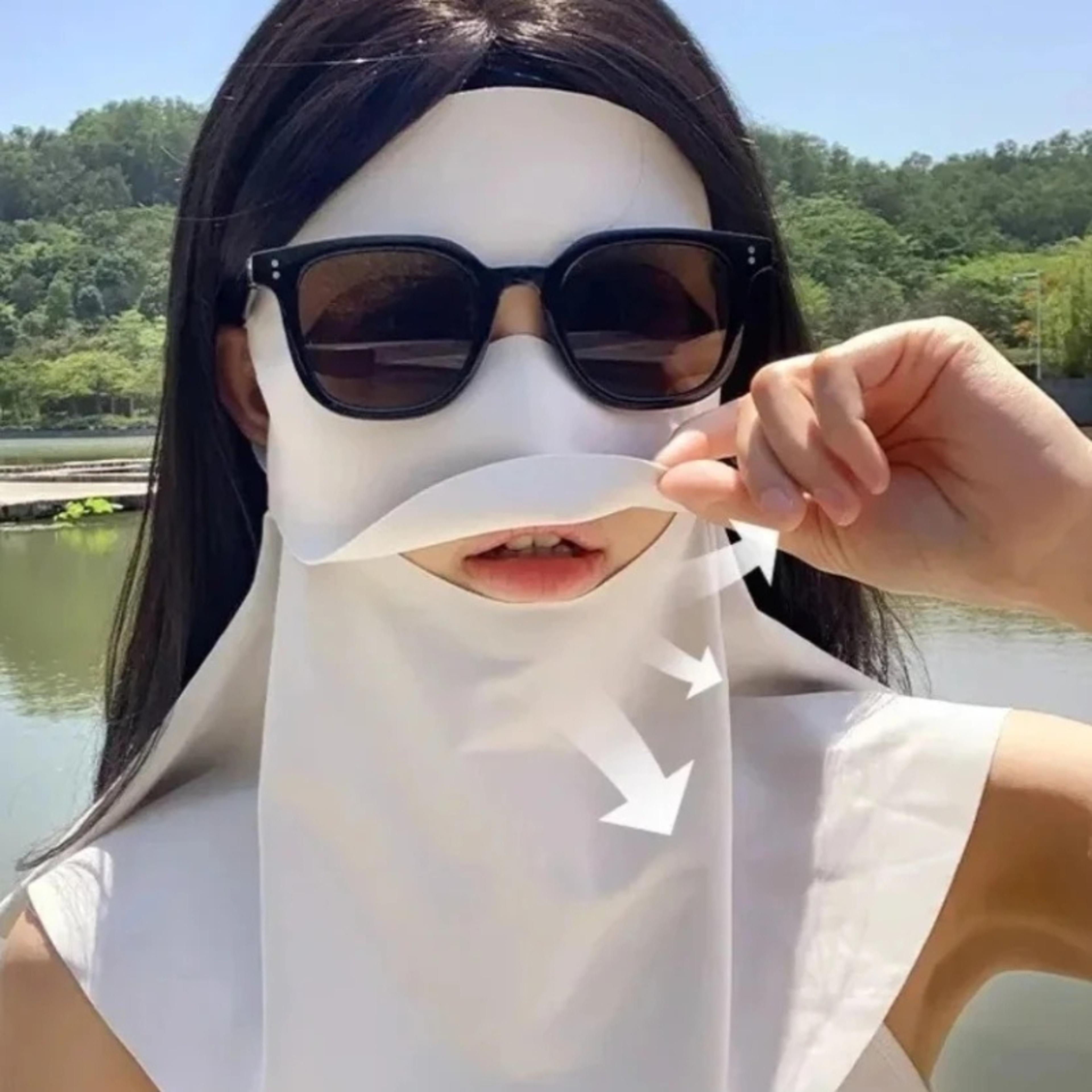 UPF 50 Ice Silk Sun Protection Face Mask For Cycling Running  Outdoor Adventures 2