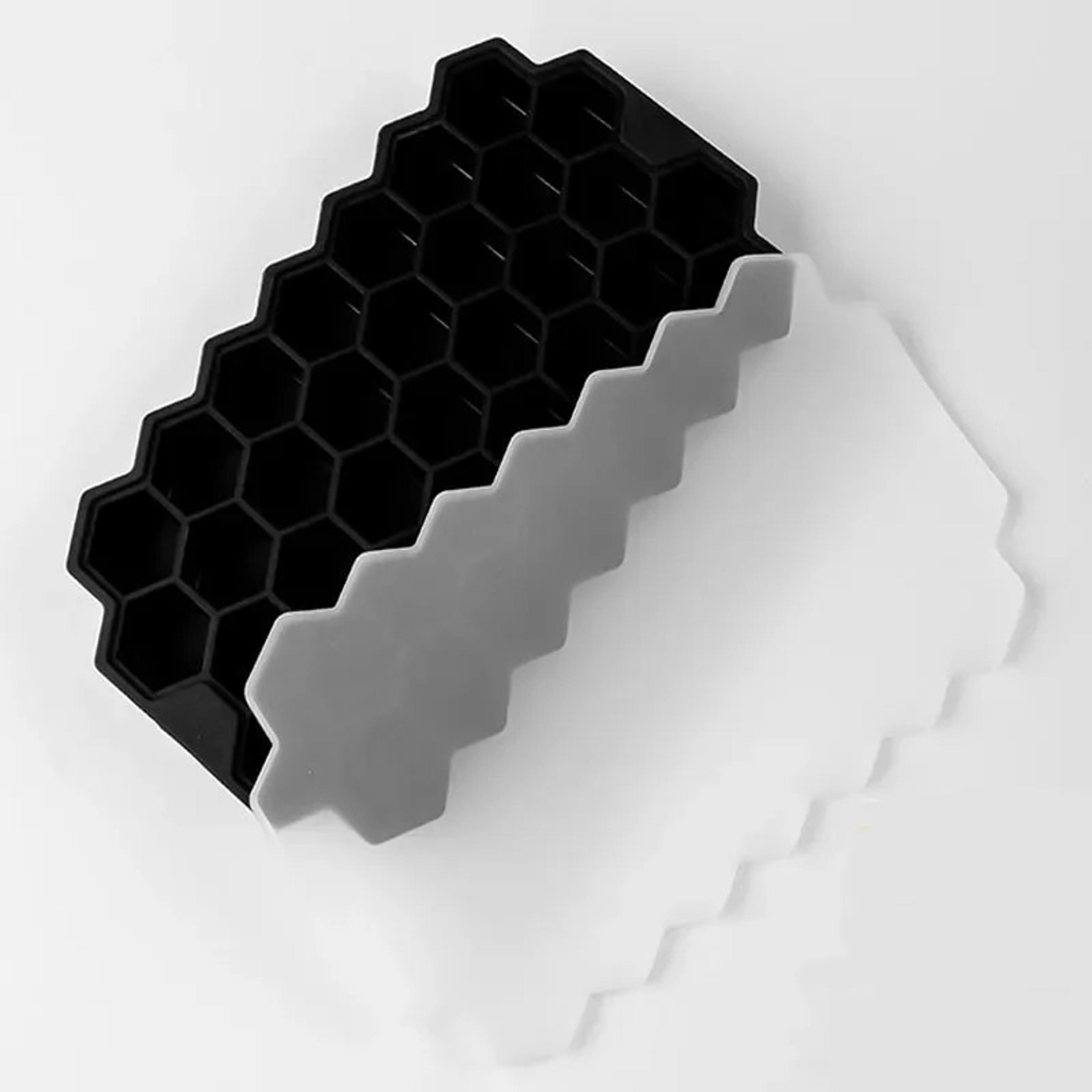 Honeycomb Silicone Ice Cube Tray With Lid 37 Cavity Ice Cube Mold For Drinks Baby Food  DIY Treats 7
