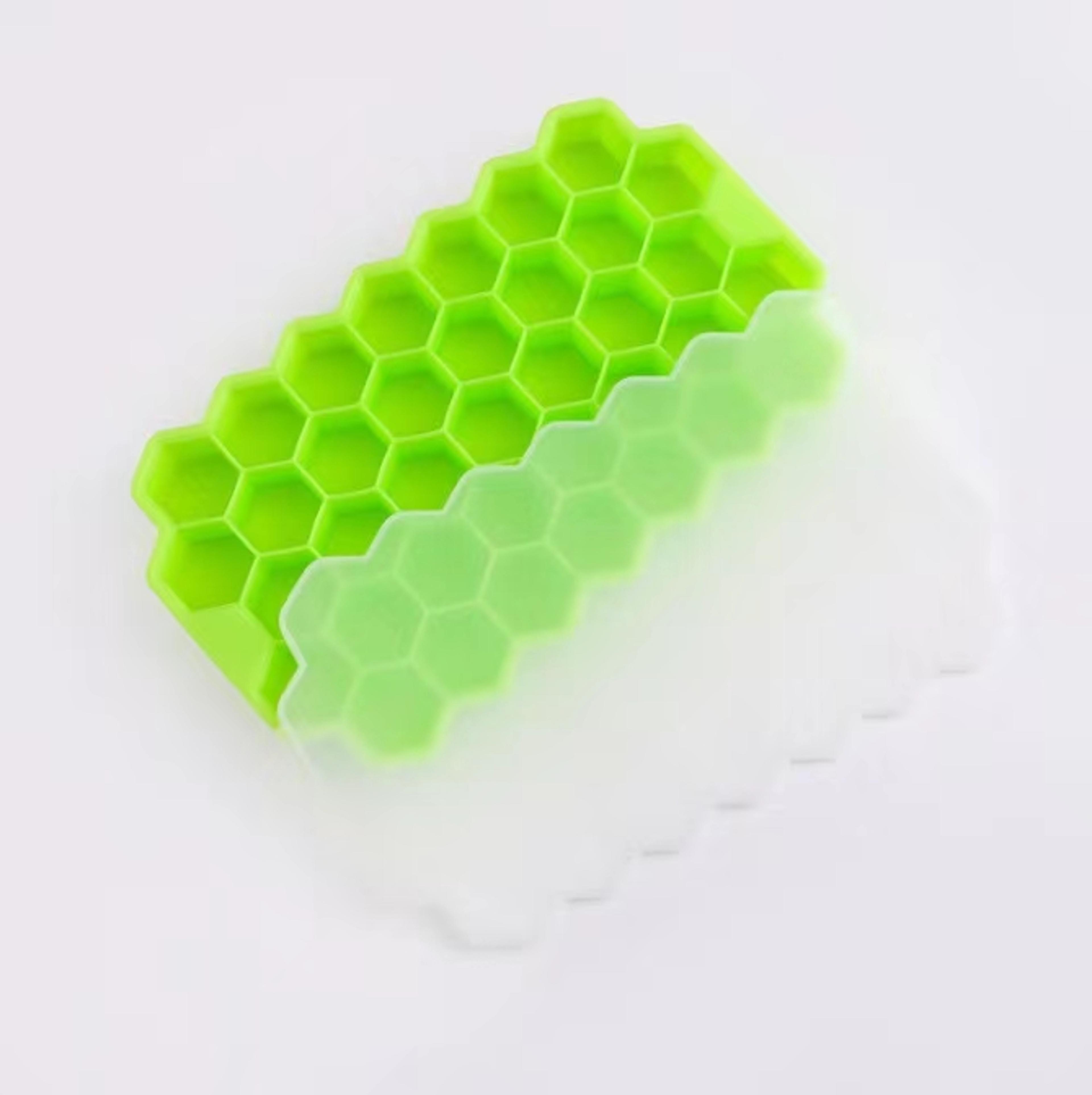 Honeycomb Silicone Ice Cube Tray With Lid 37 Cavity Ice Cube Mold For Drinks Baby Food  DIY Treats 6