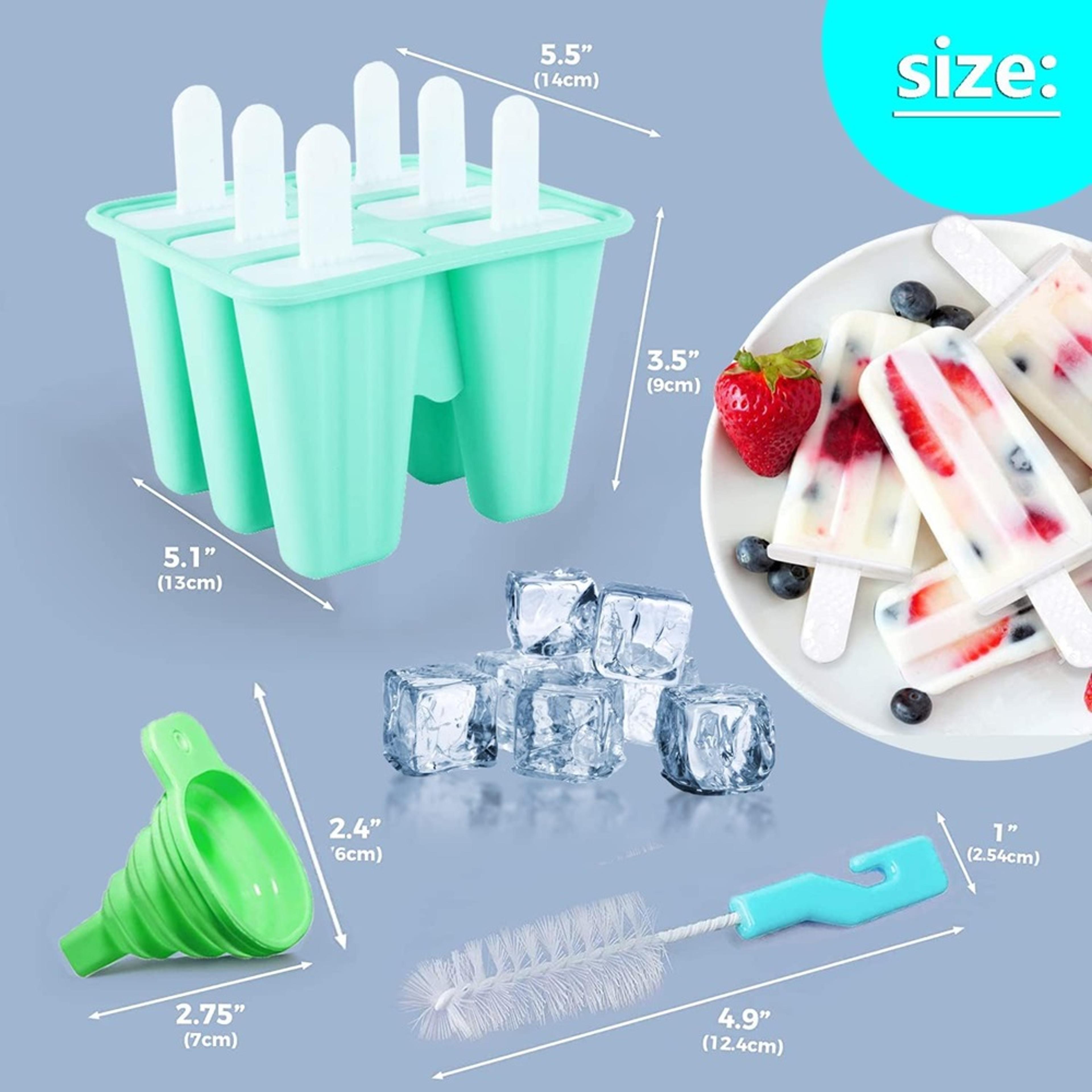 Silicone Popsicle Maker Tray With Reusable Sticks 6 Cavity Popsicle Mold For Homemade Frozen Treats 1