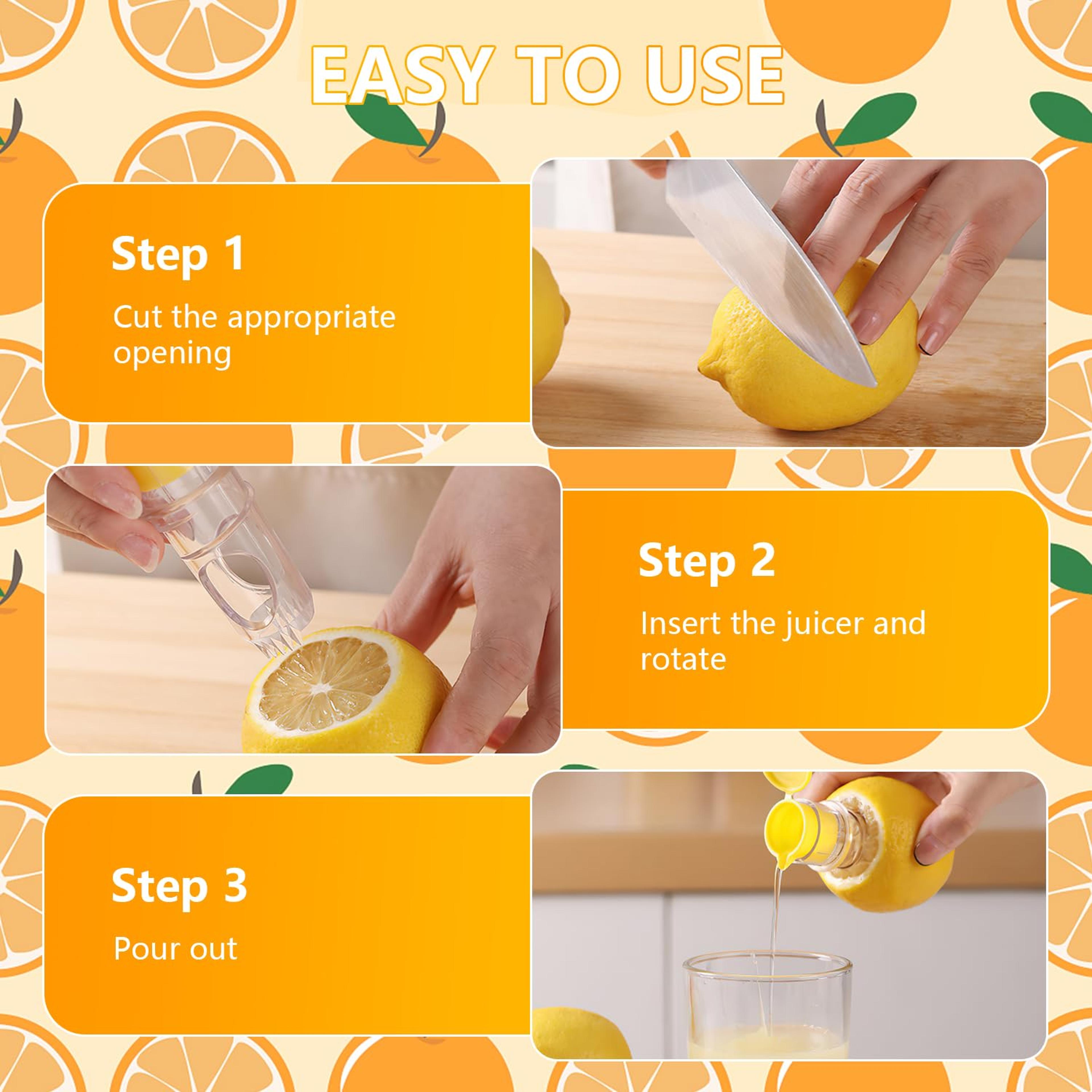 FreshSeal Mini Citrus Juicer Cup Portable Lemon Squeezer With Lid 4