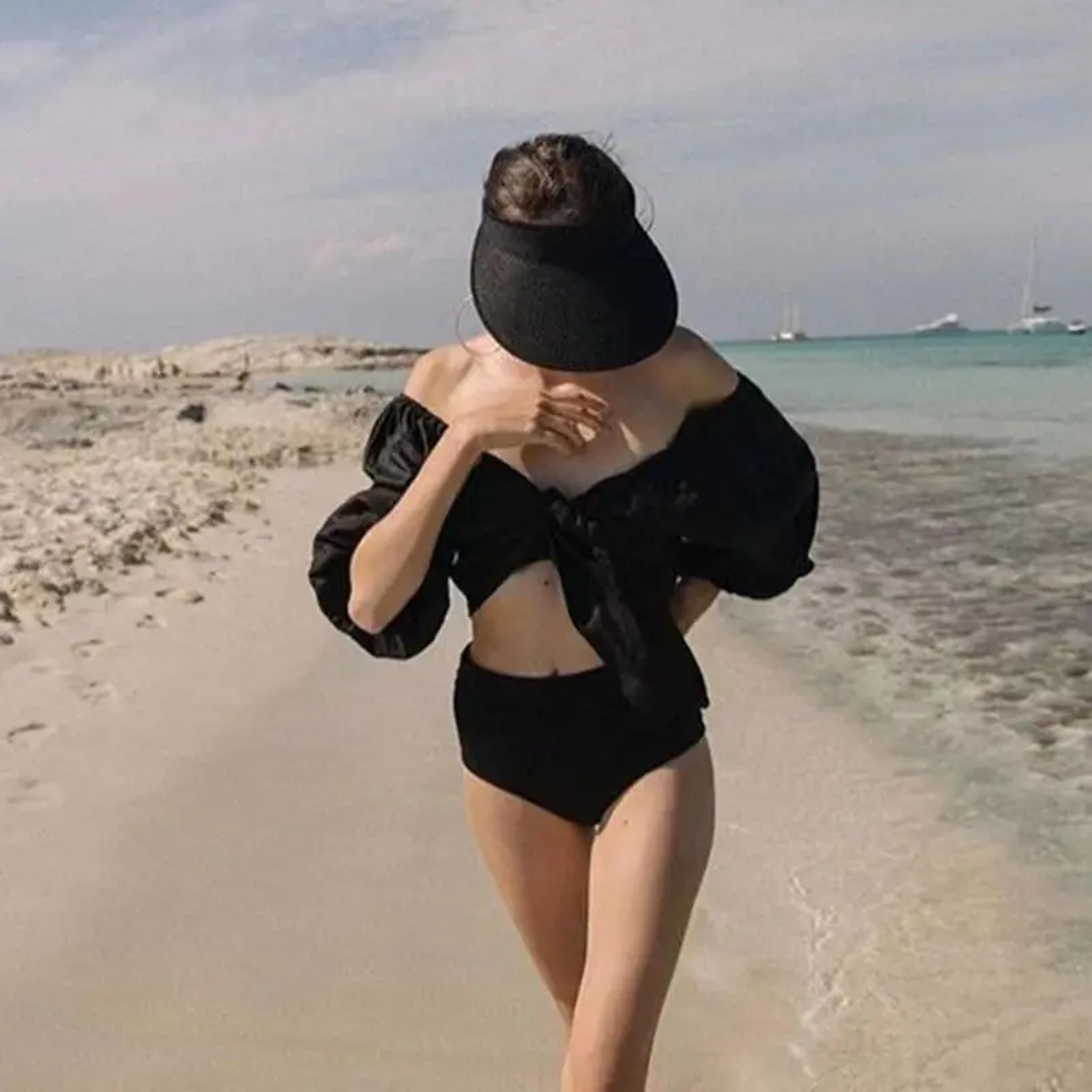 Womens Straw Sun Visor Beach Cap With UV Shade 4