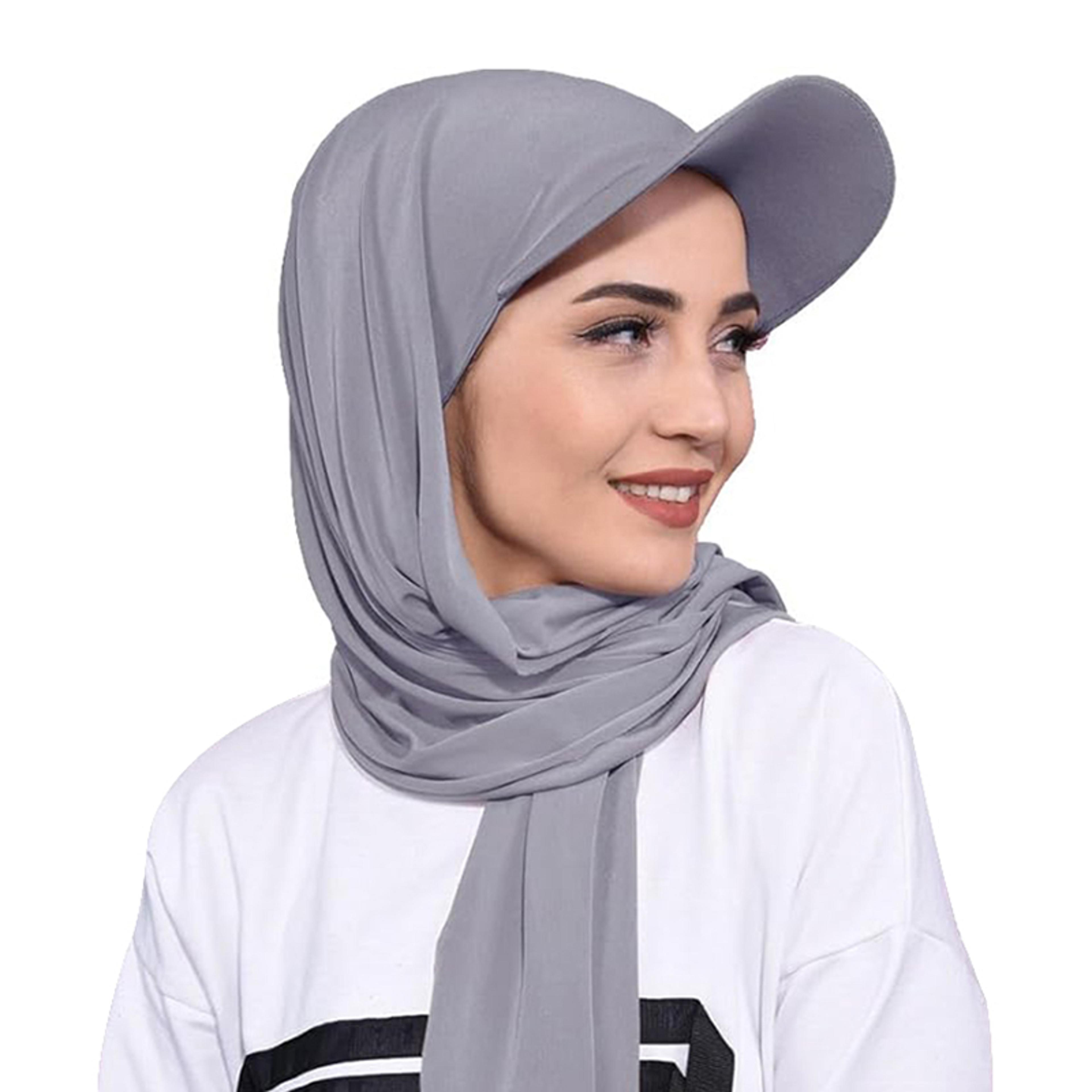 SunShield Ready Wear Hijab Cap With Visor  Pre Tied Bandana Scarf For Women 5