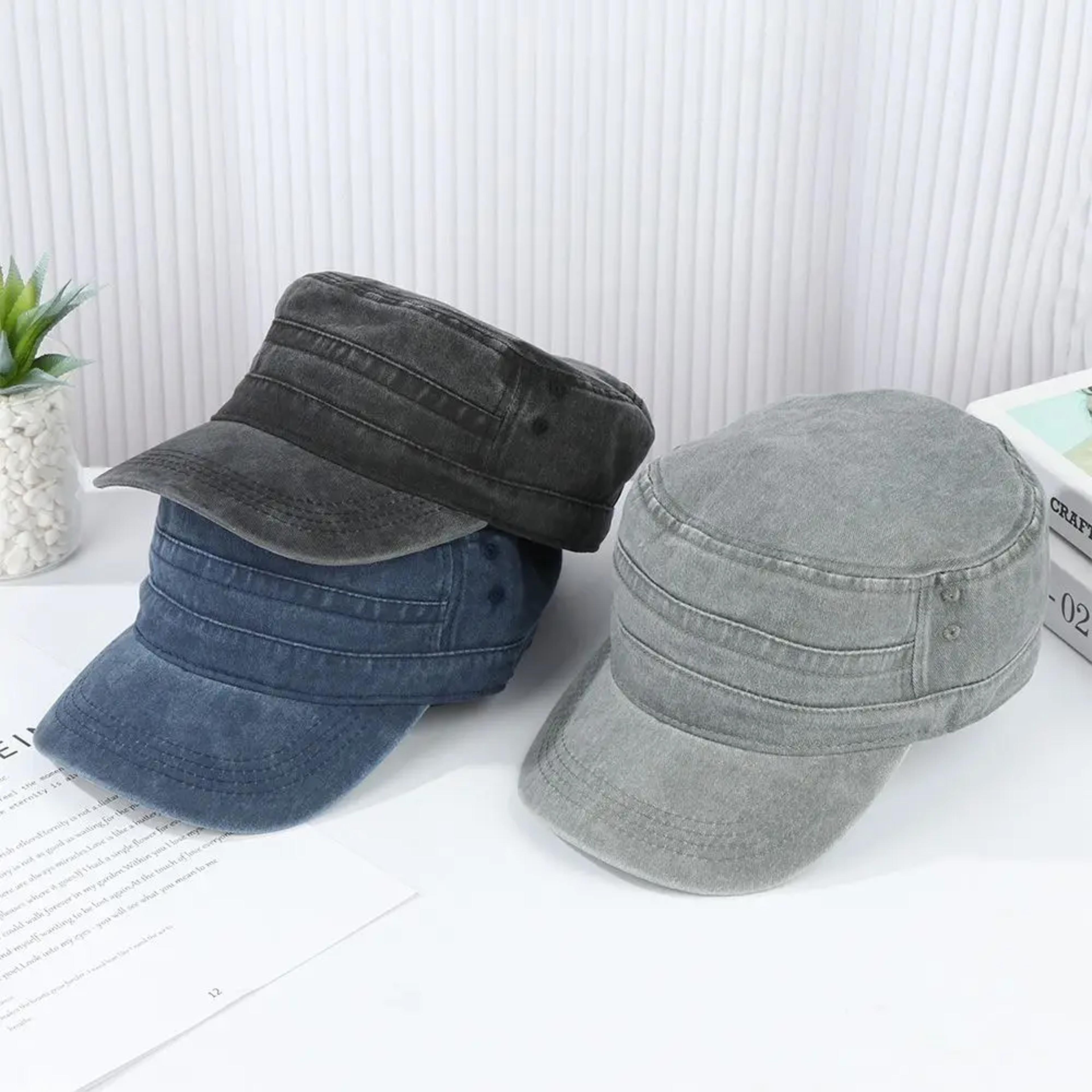 Oversized Washed Cotton Flat Cap For Big Heads Breathable Baseball Cap Sun Hat 0