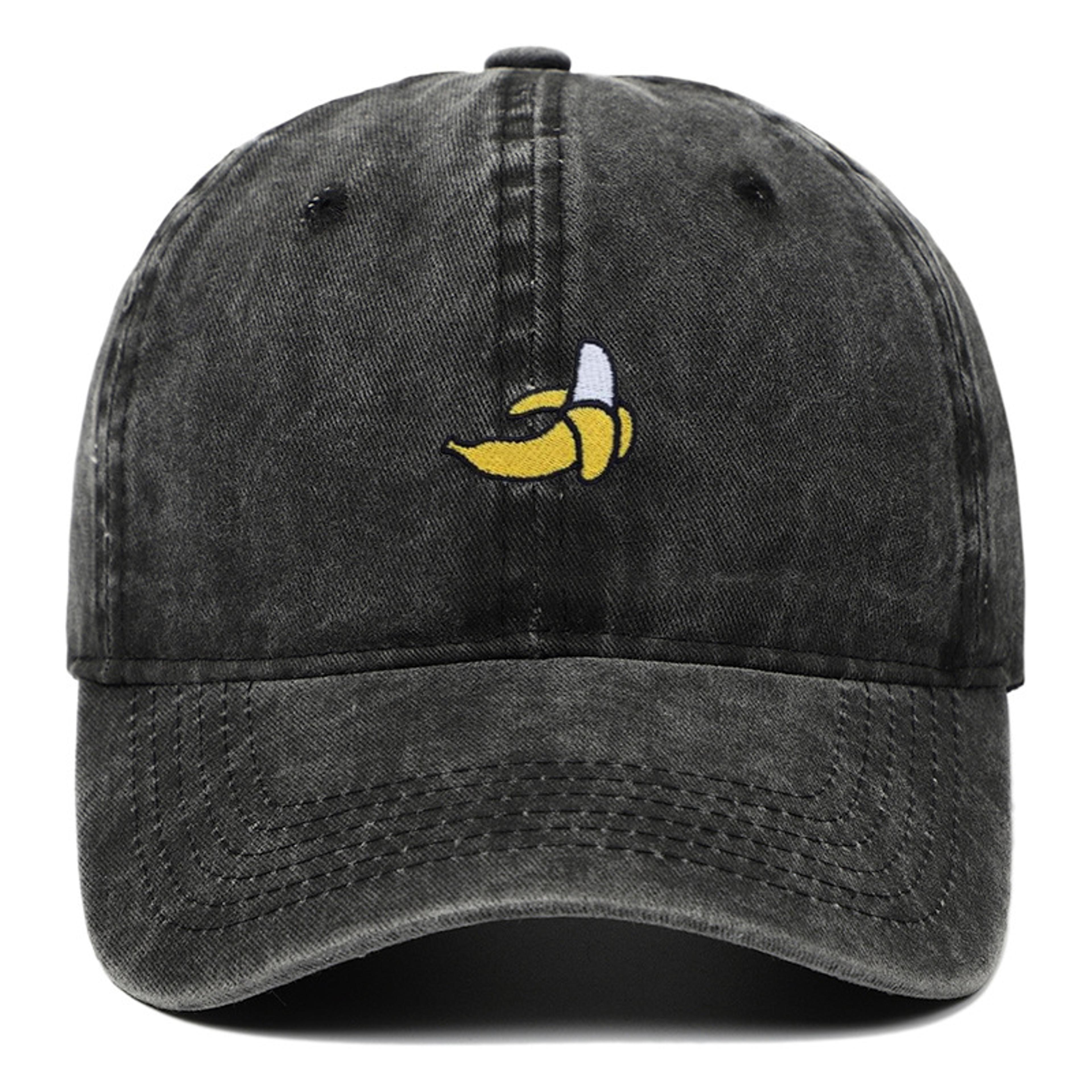 banana embroidered baseball cap adjustable cotton dad hat for men & women