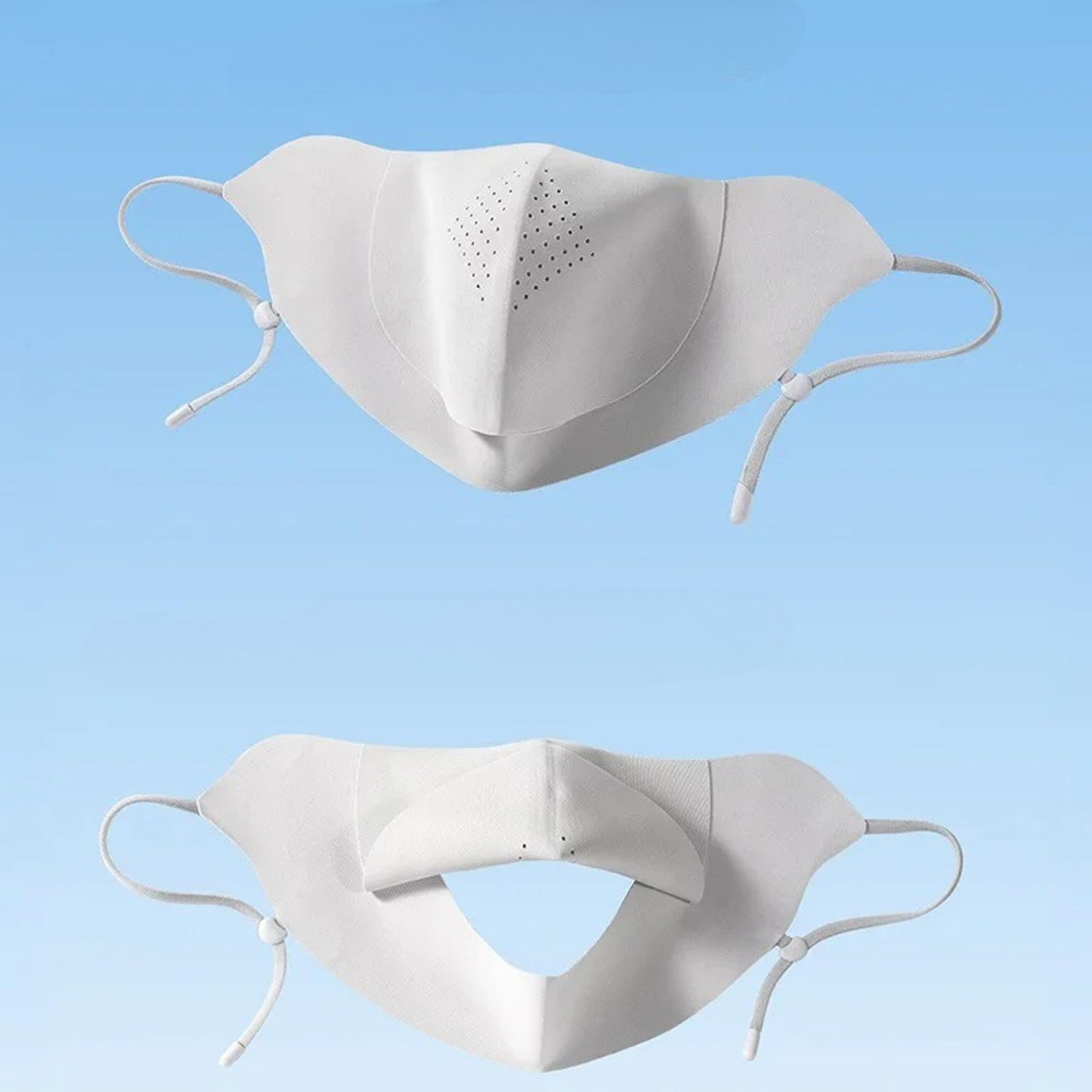 UV Protection Ice Silk Face Mask With Drinking Opening For Cycling Driving  Outdoor Summer Wear 3