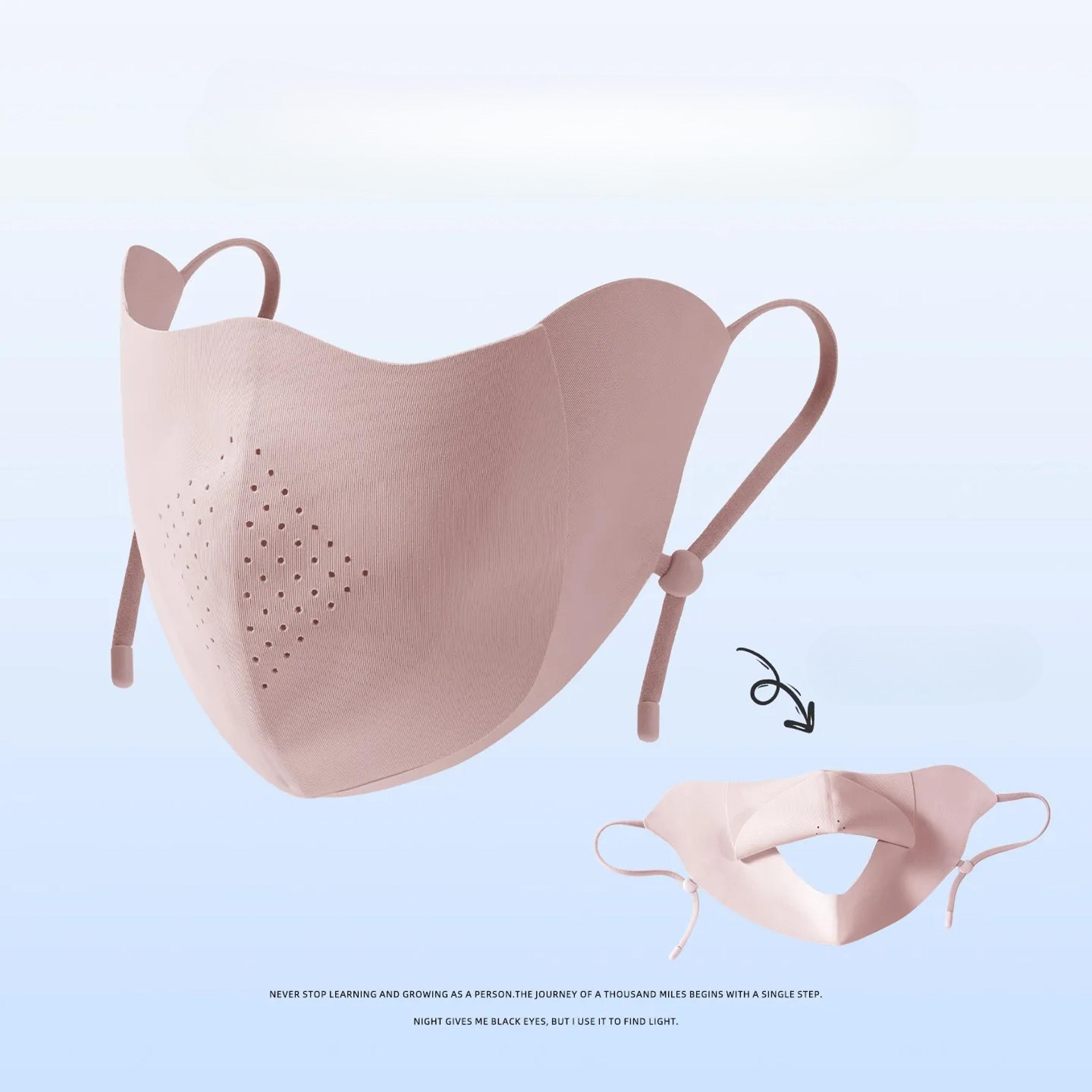 UV Protection Ice Silk Face Mask With Drinking Opening For Cycling Driving  Outdoor Summer Wear 7