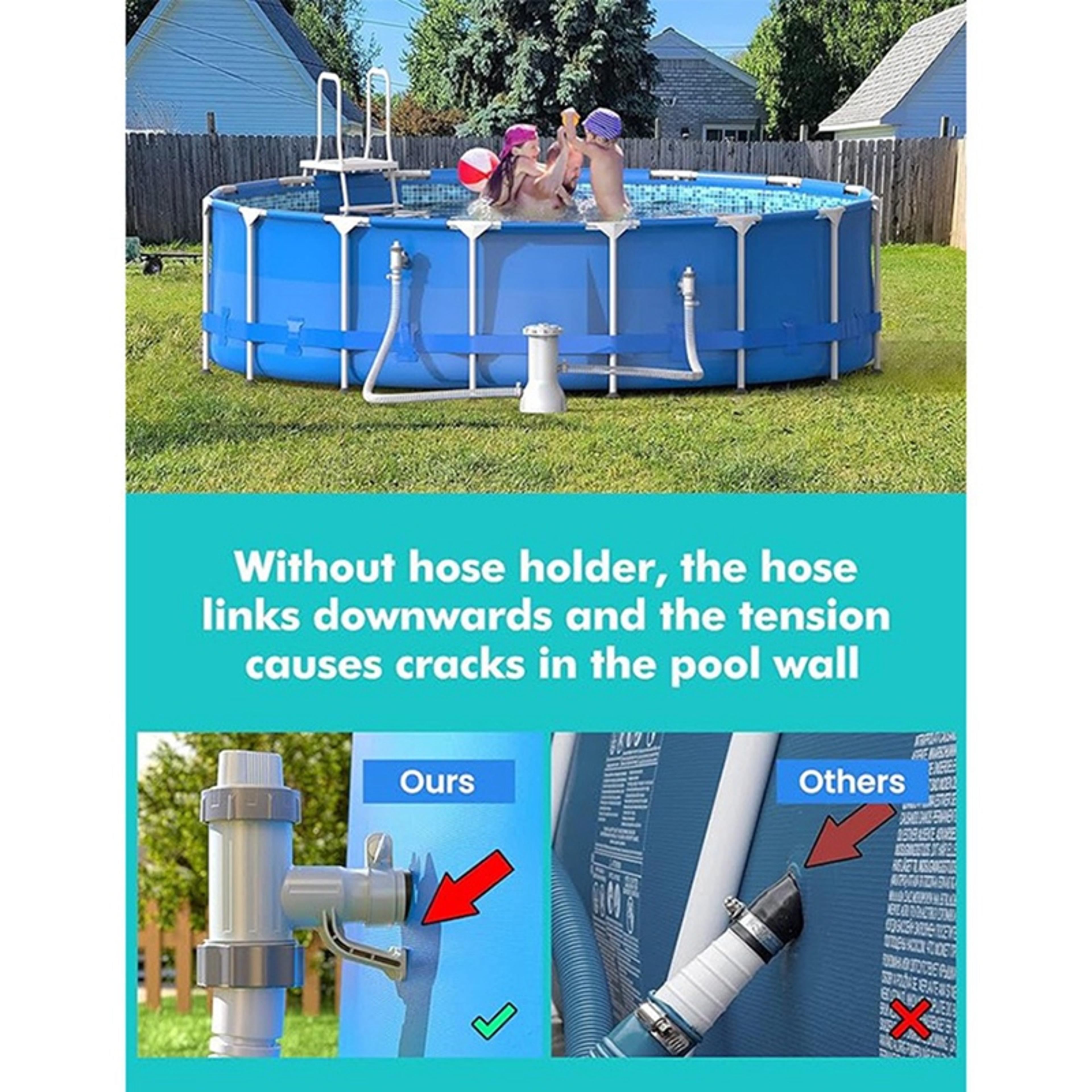 Pool Hose Adapter With Plunger Valve And Hose Holder For Above Ground Pool Pump Connections 5