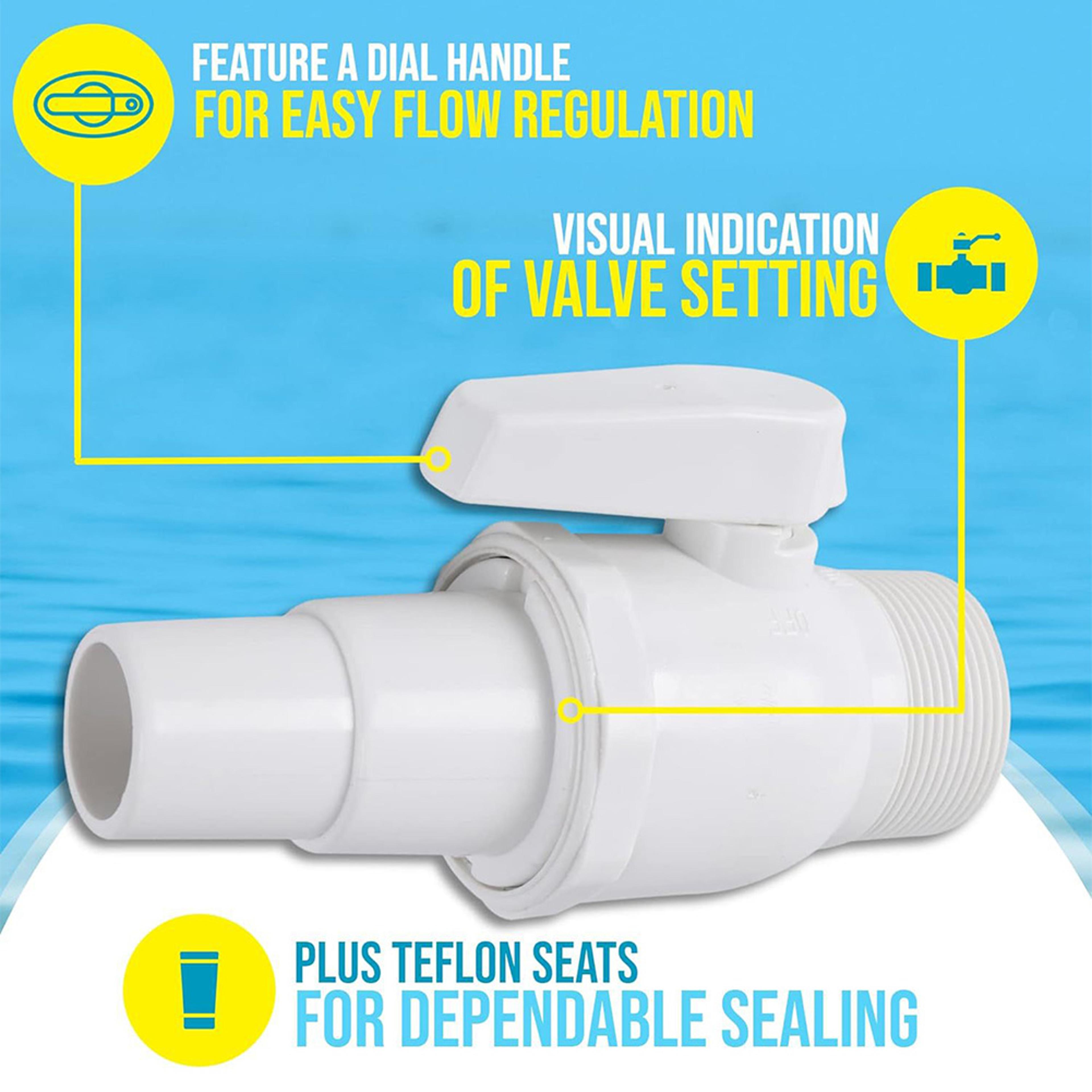Heavy Duty Pool Pump Valve 2 Way Ball Valve Pool Filter Valve 4