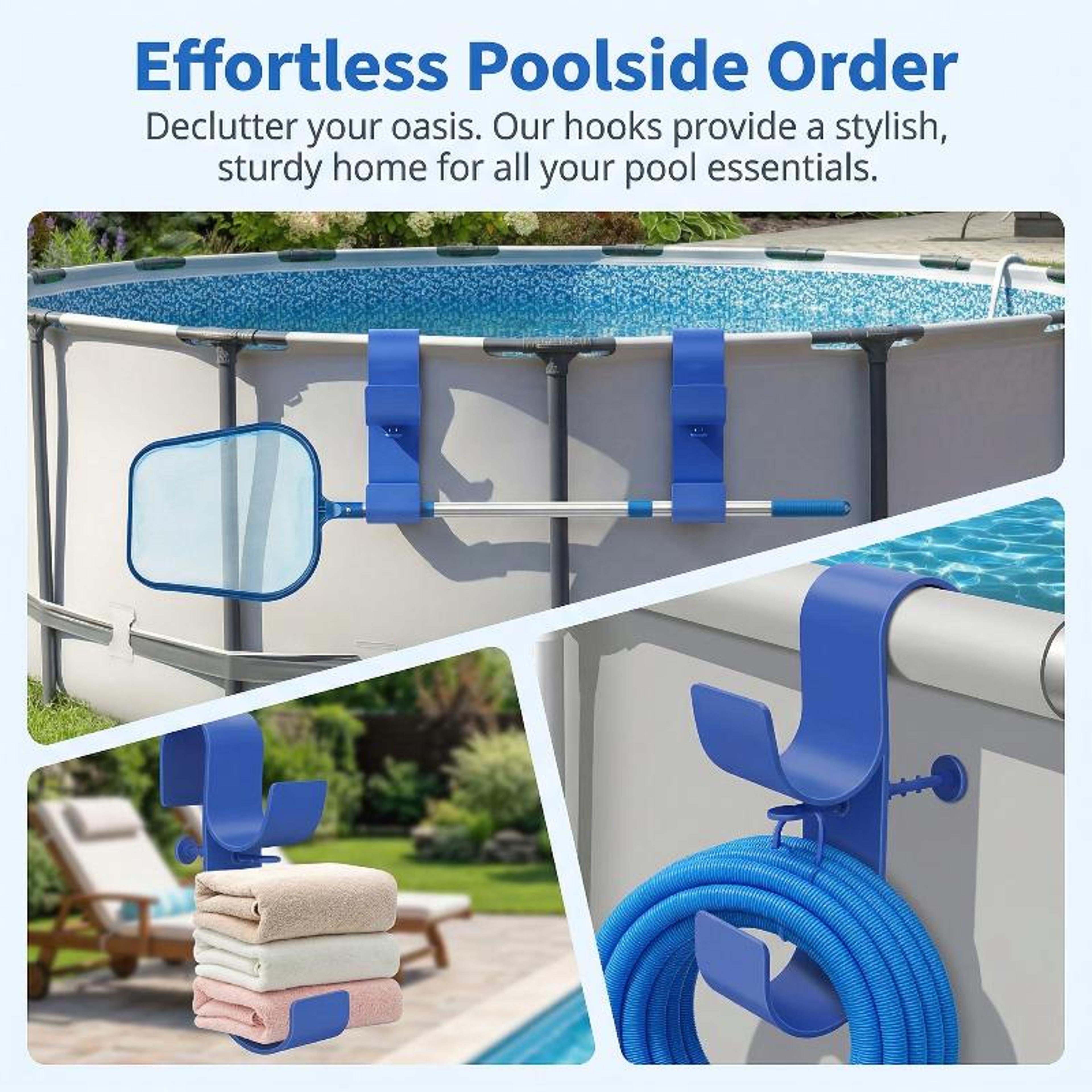 Adjustable Pool Pole Hanger For Telescopic Pool Poles And Skimmers 3