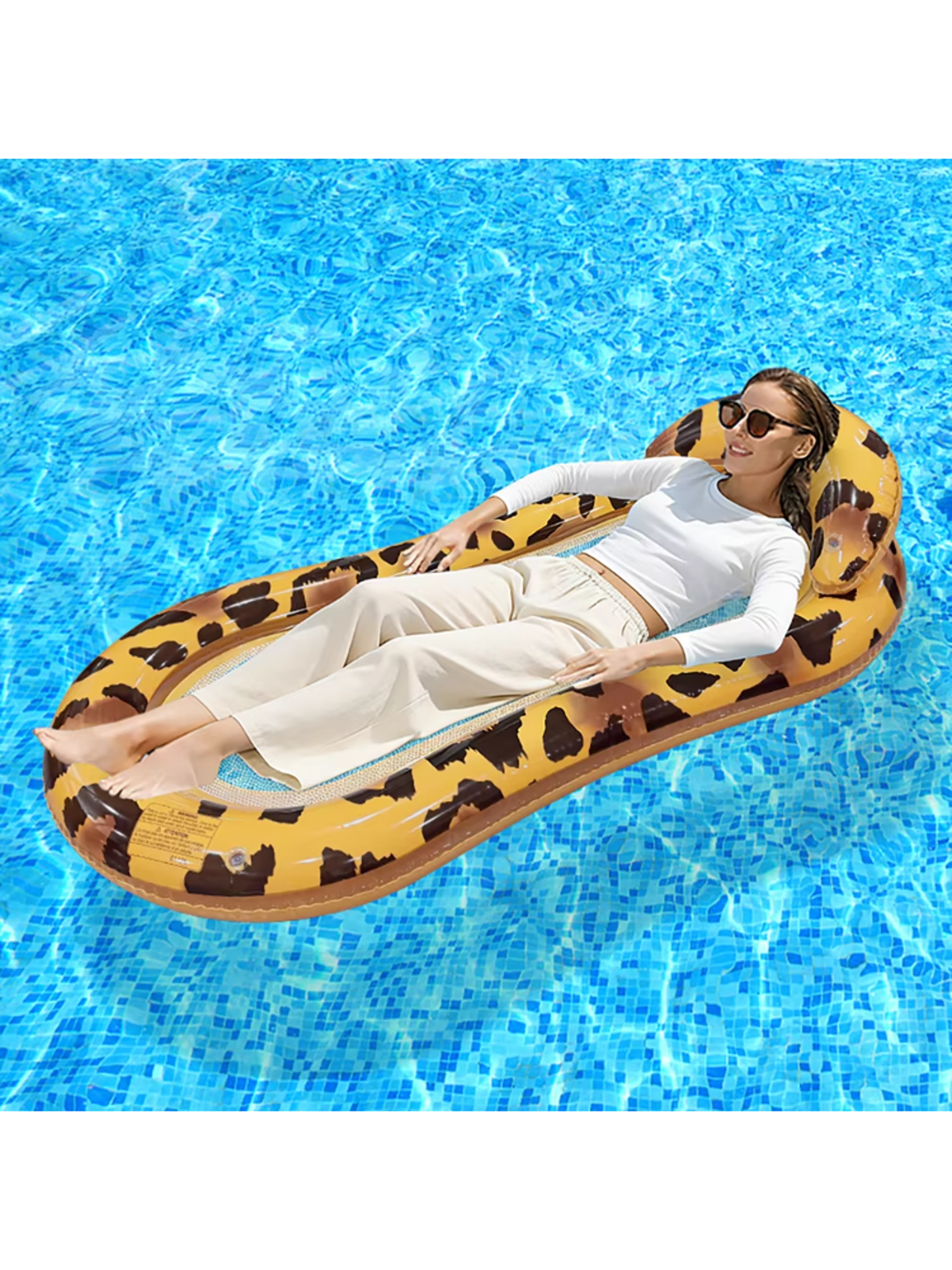 Inflatable Pool Float Floating Lounge Chair For Beach Lake And Pool Relaxation 0