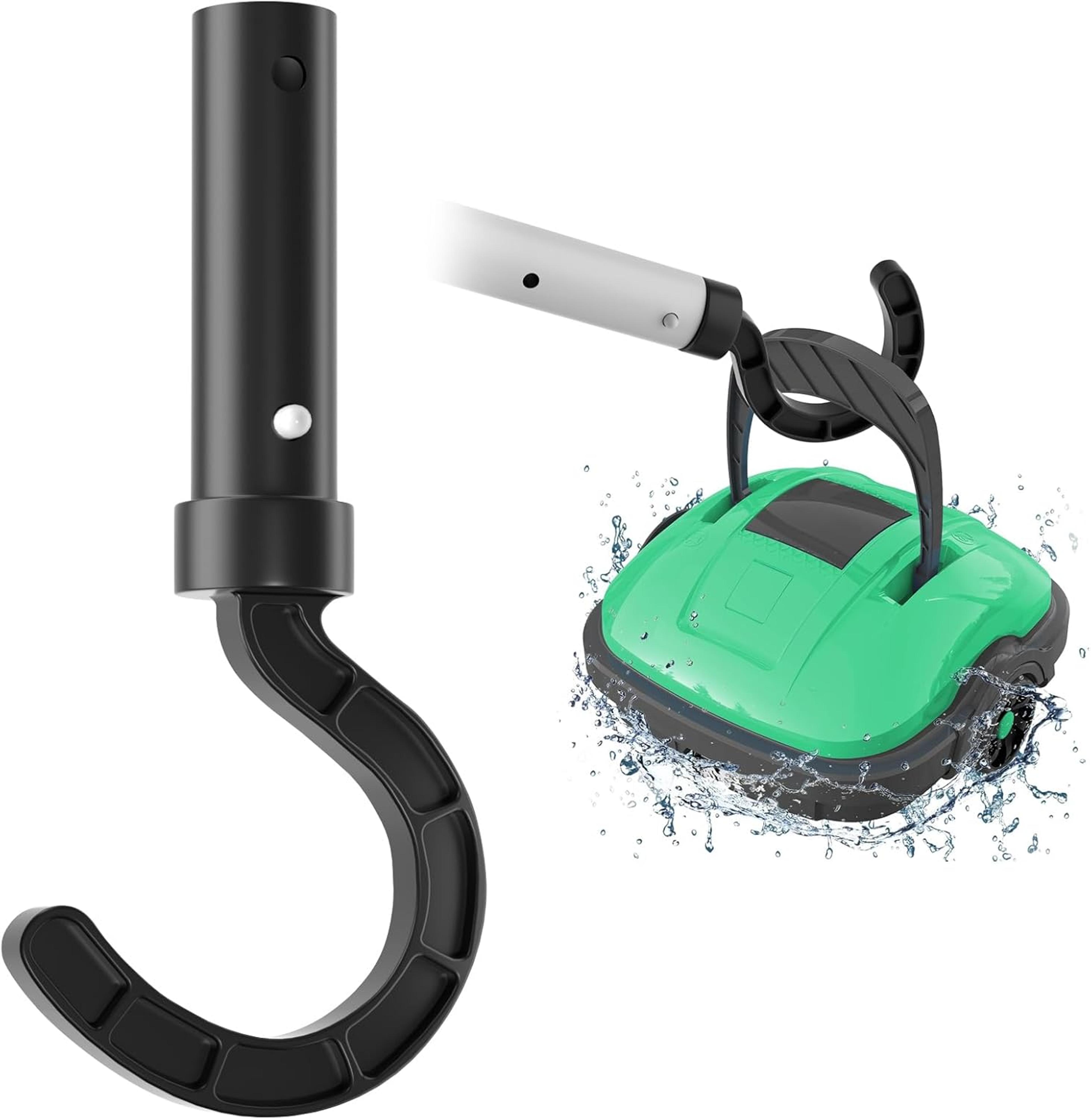 universal pool vacuum robot hook for telescopic pole | robotic pool cleaner retrieval accessory