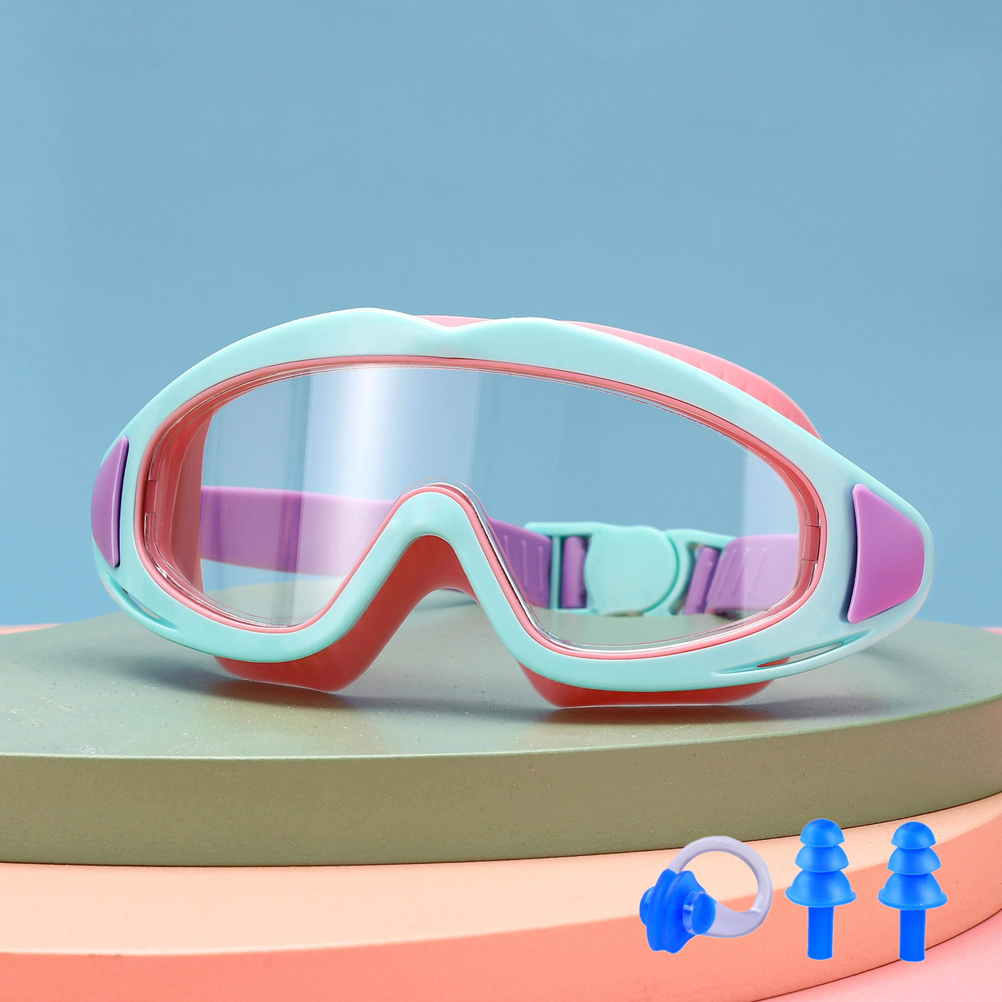 Kids Swim Goggles With Anti Fog UV Protection Wide View Lens 9