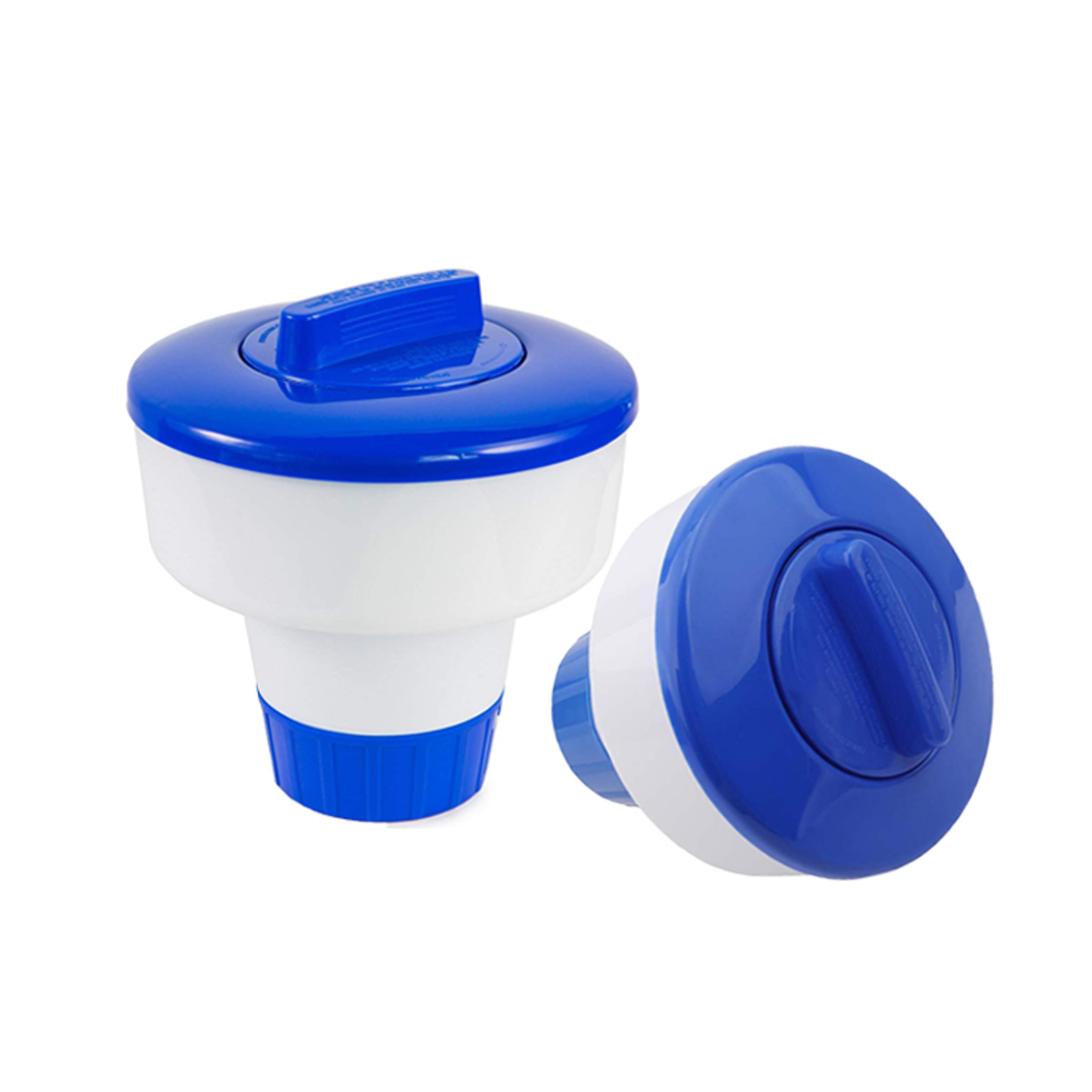 Floating Chlorine Dispenser For Pools With Adjustable Pool Chemical Floater Tablet Holder 1