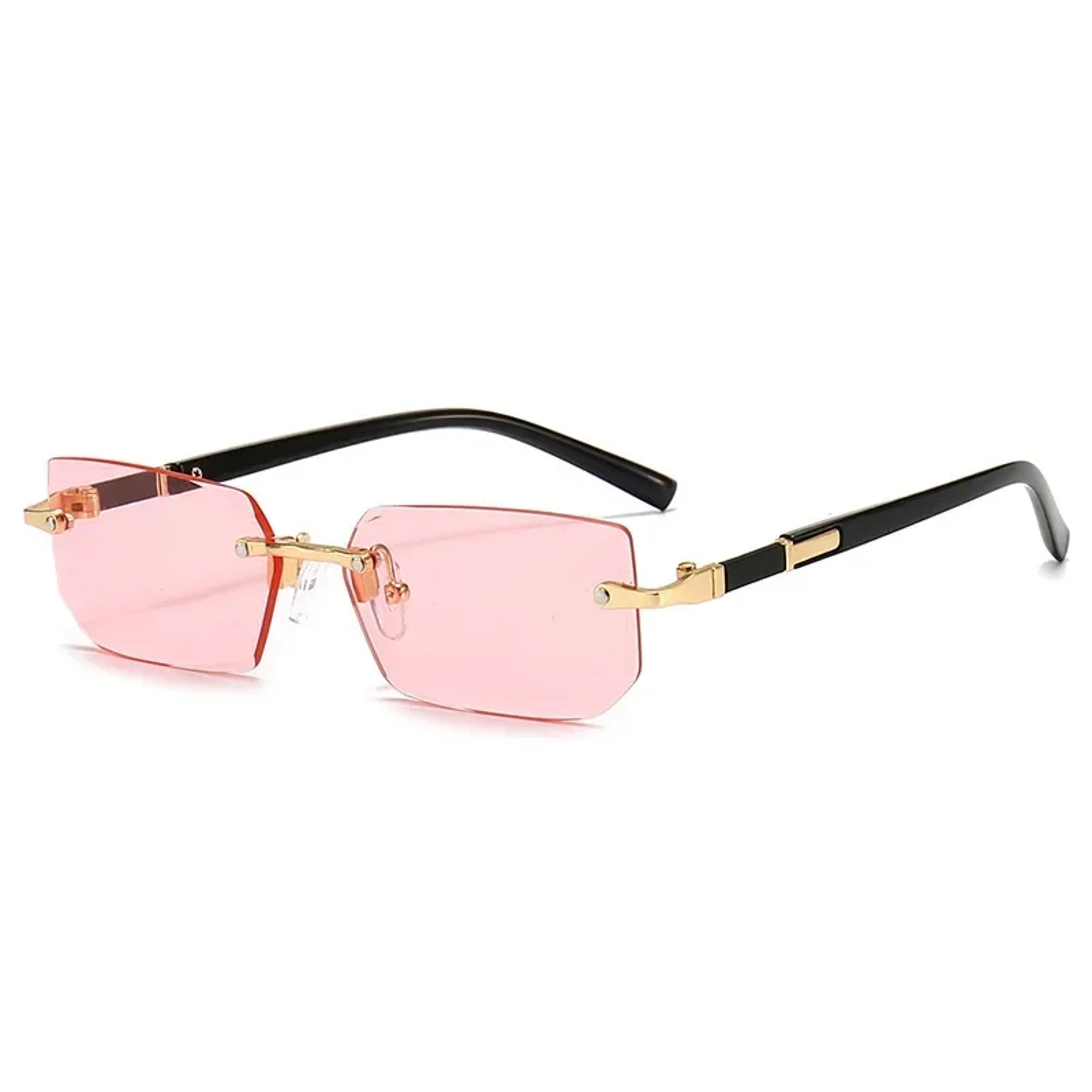 Retro Blue Light Blocking Glasses Rimless Rectangle Fashion Eyewear For Men  Women 6