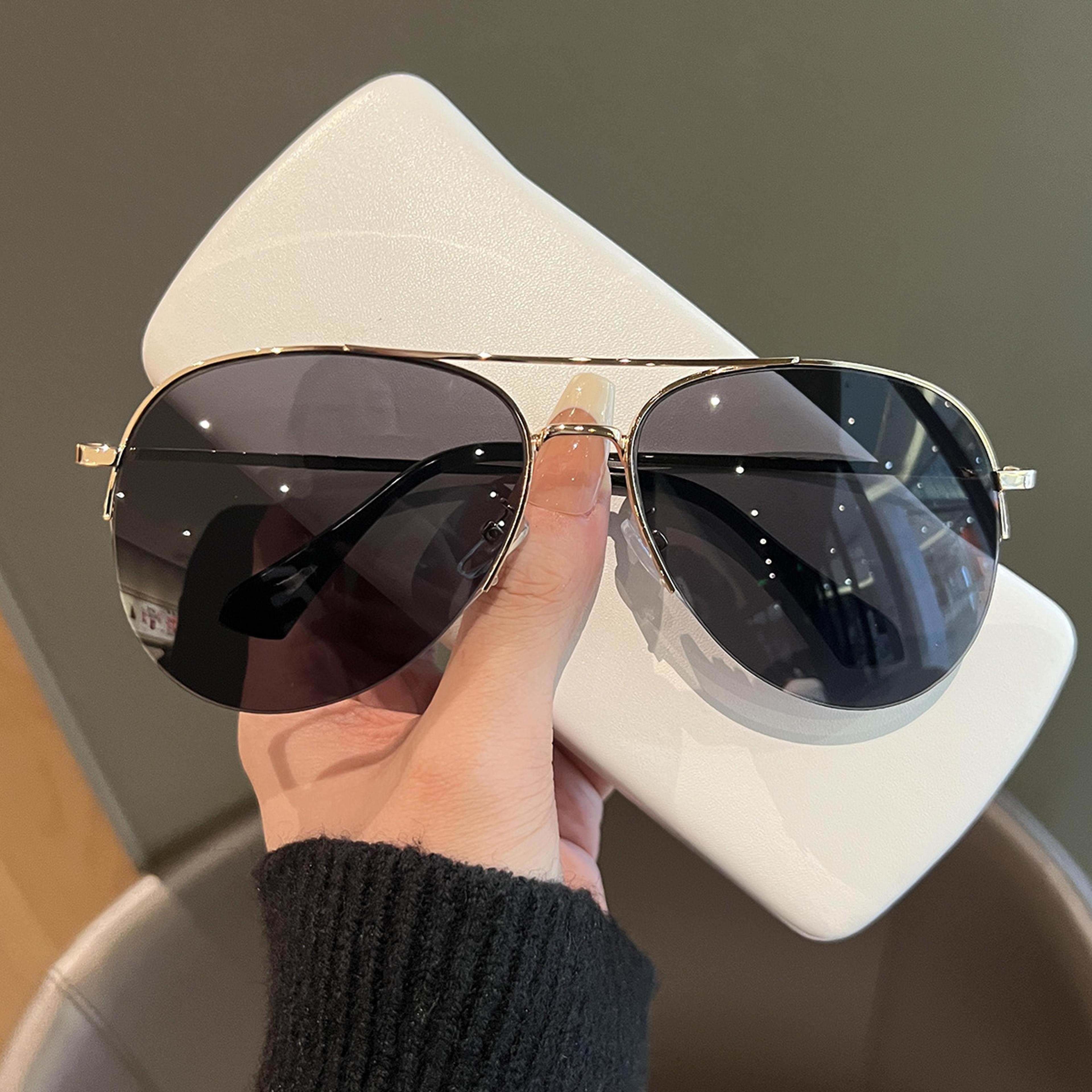 Vintage Pilot Sunglasses With Round UV Protection Lenses For Men  Women 5