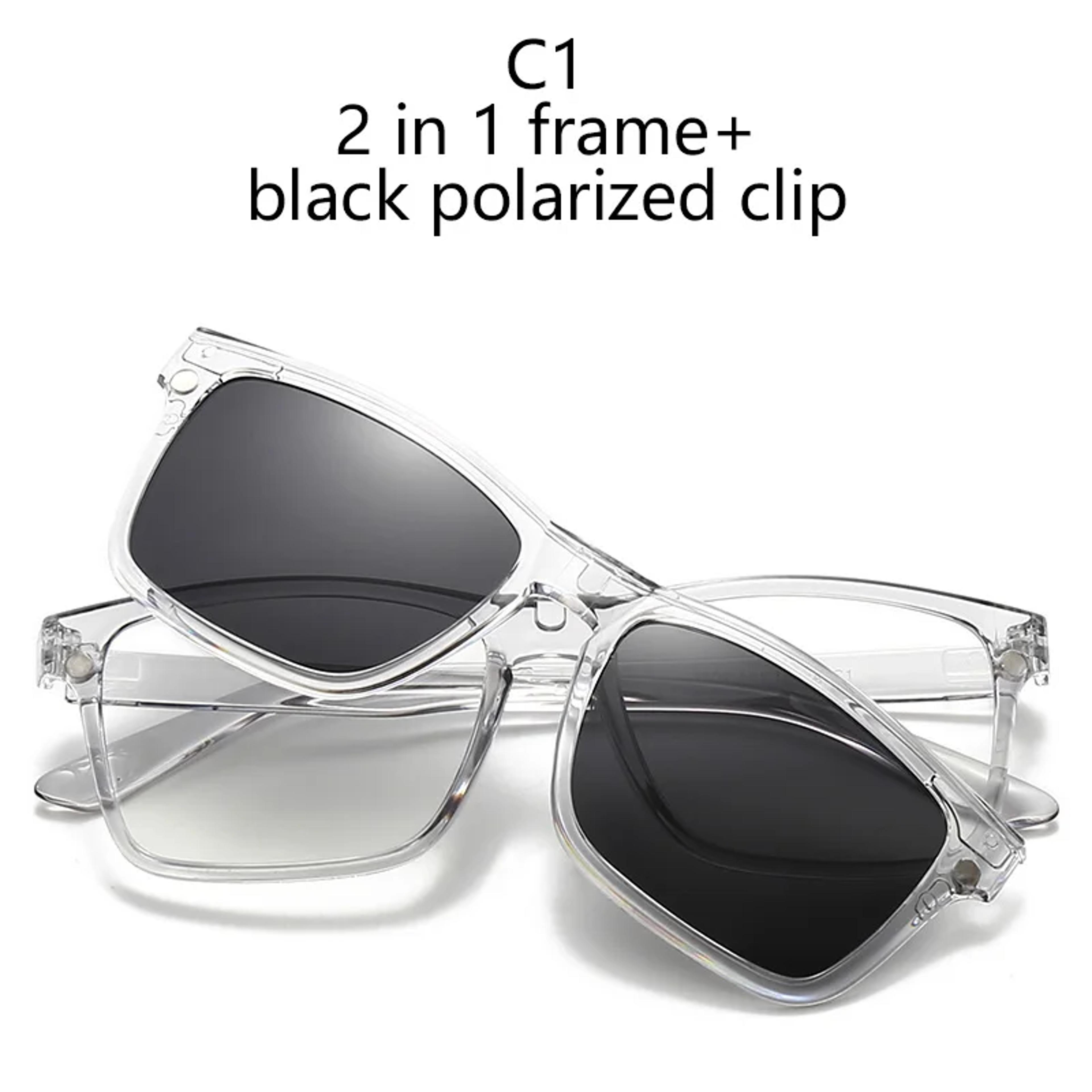 Magnetic Polarized Clip On Sunglasses With Interchangeable UV Protection Lenses 6