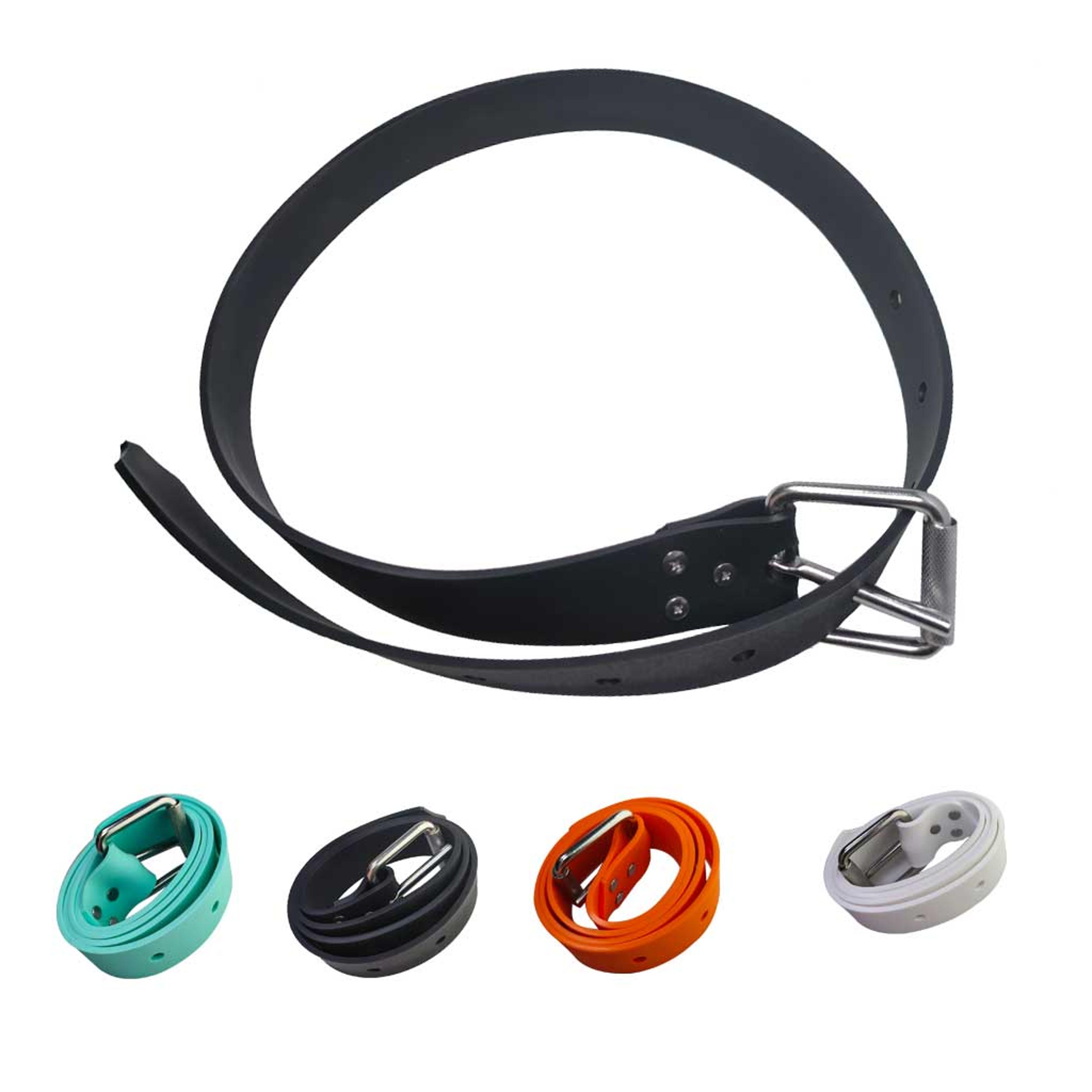 premium silicone diving weight belt for freediving & spearfishing with quick release stainless steel buckle